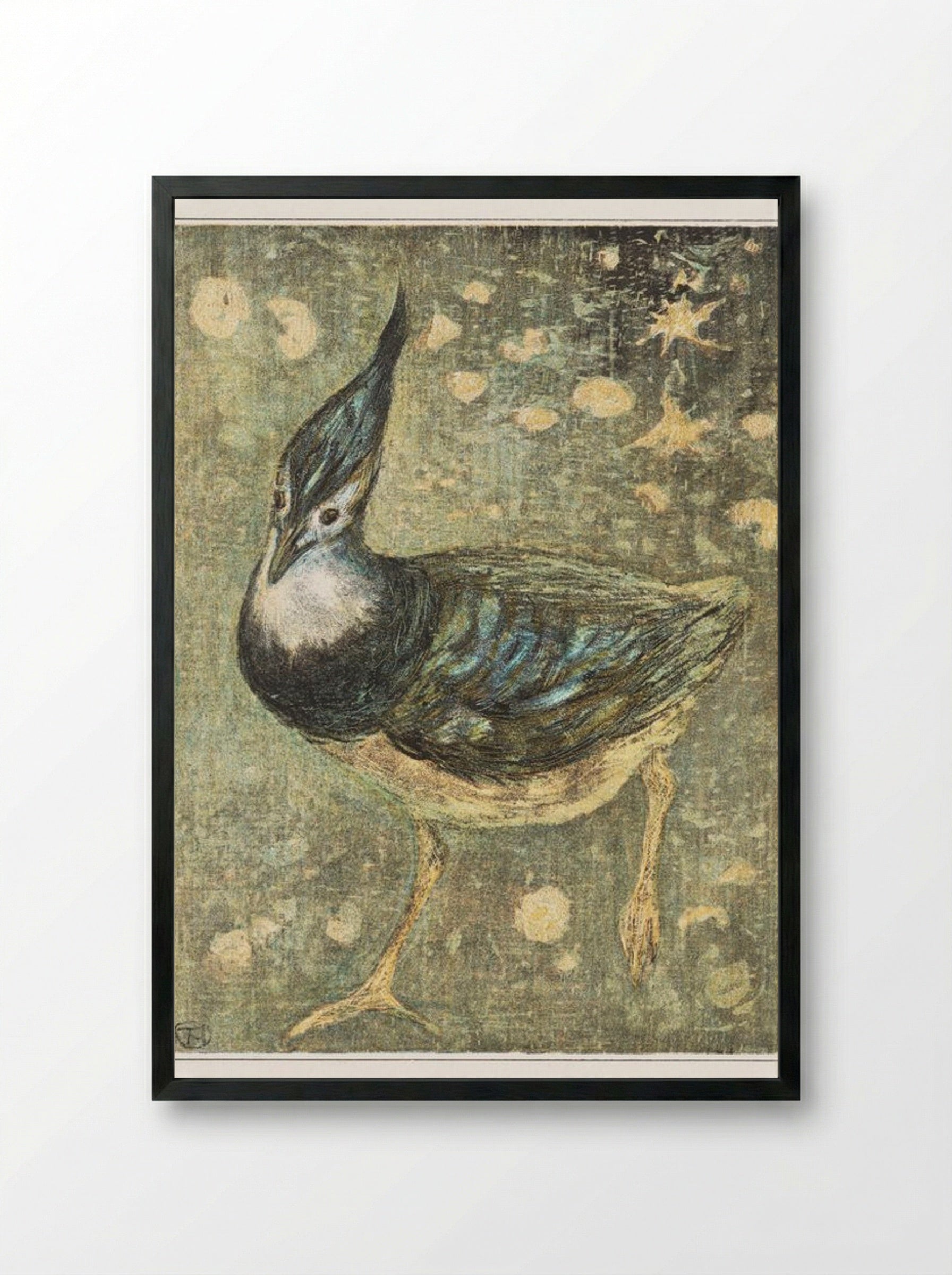 Kievit (Lapwing) - Theo van Hoytema - Framed Print Black