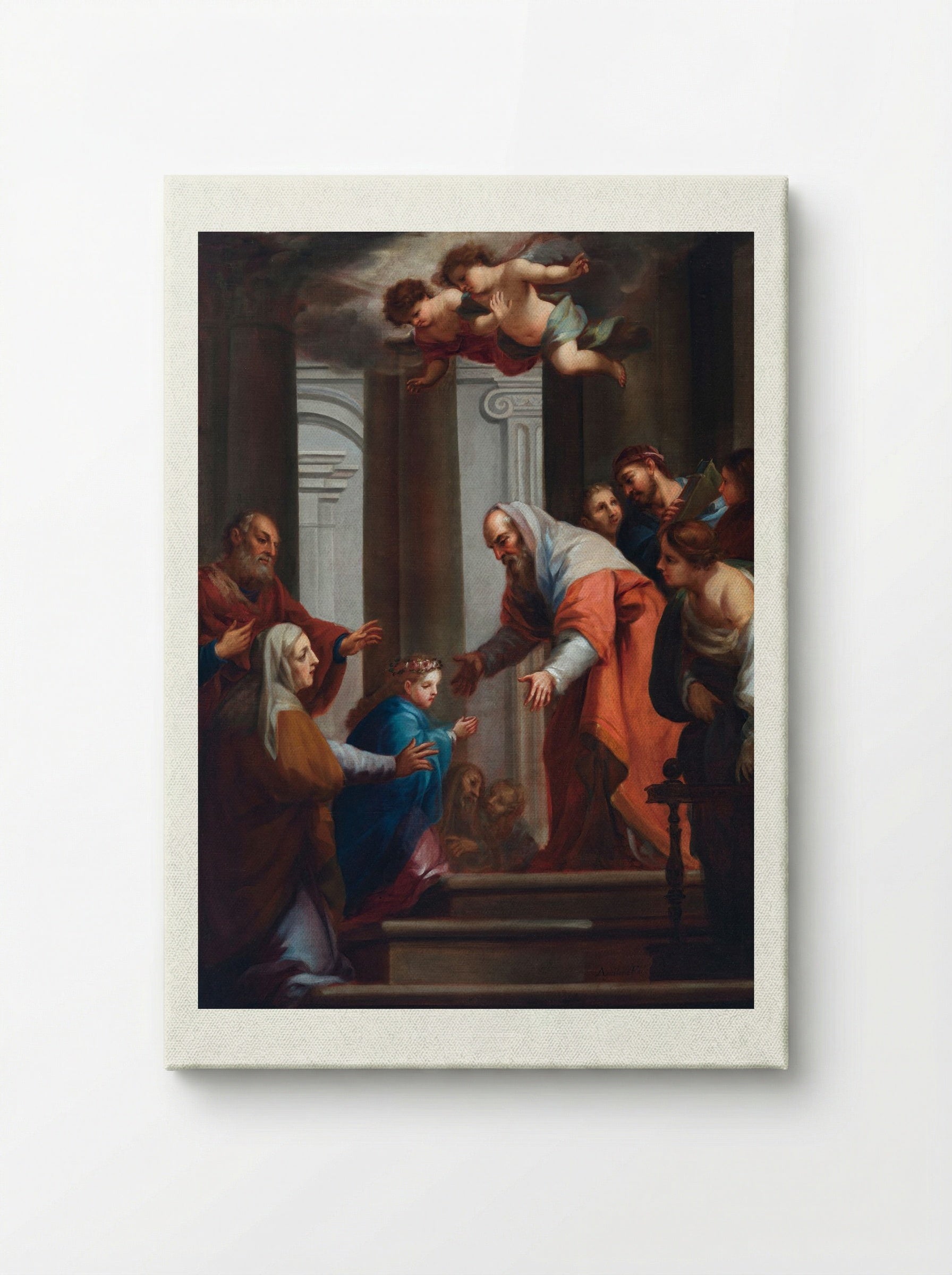 The Presentation of the Virgin in the Temple - Juan Francisco de Aguilera - Canvas