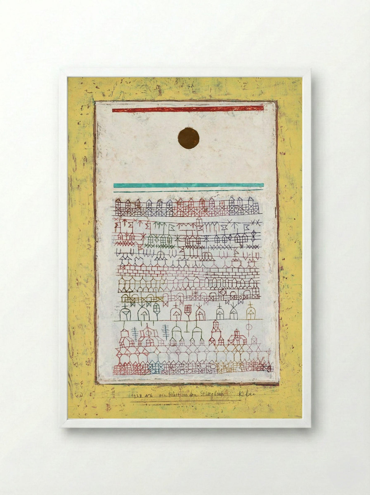 A Sheet from the City Book - Paul Klee - Framed Print White