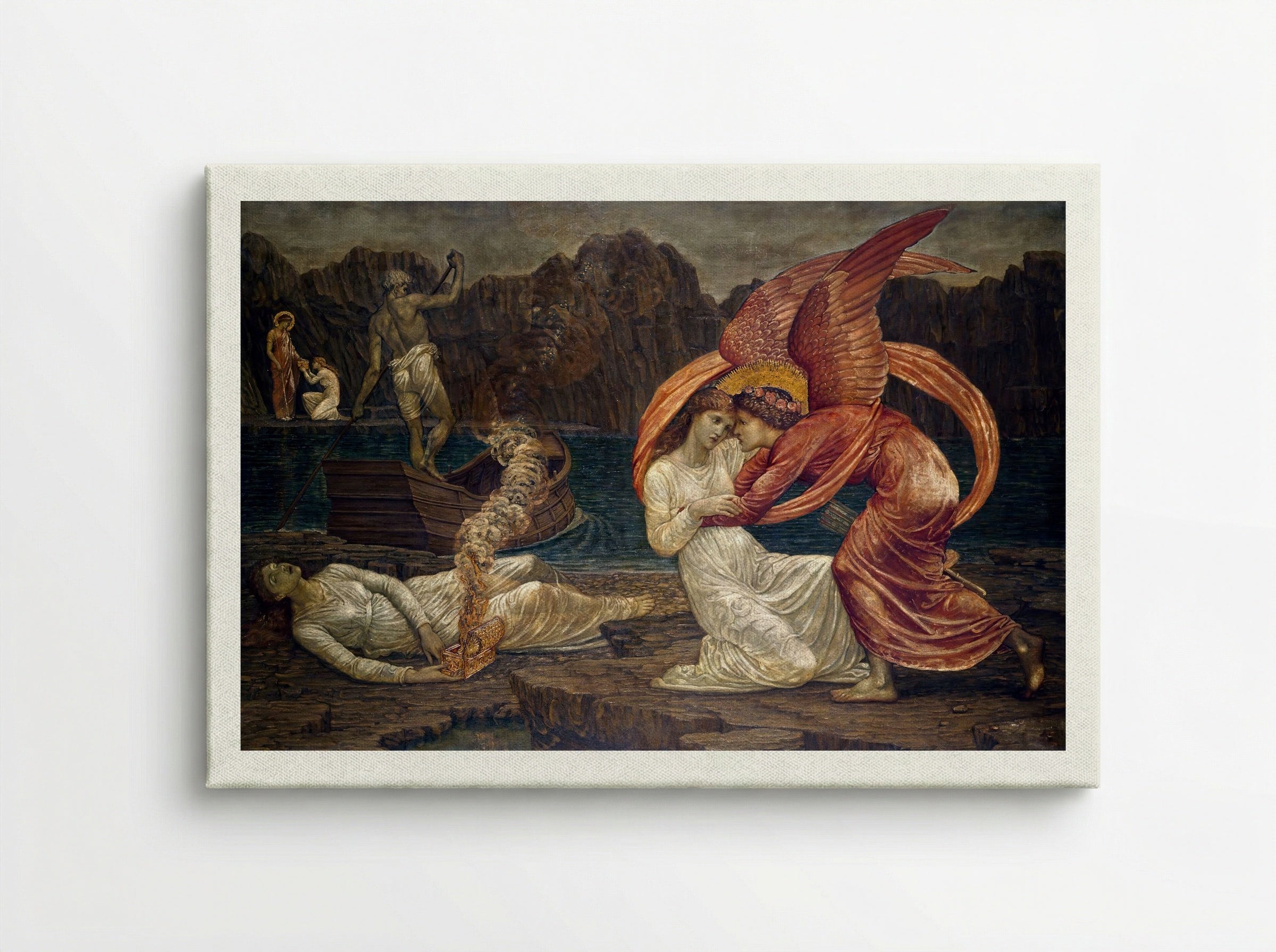 Psyche Receiving the Casket from Proserpine - Edward Burne-Jones - Canvas