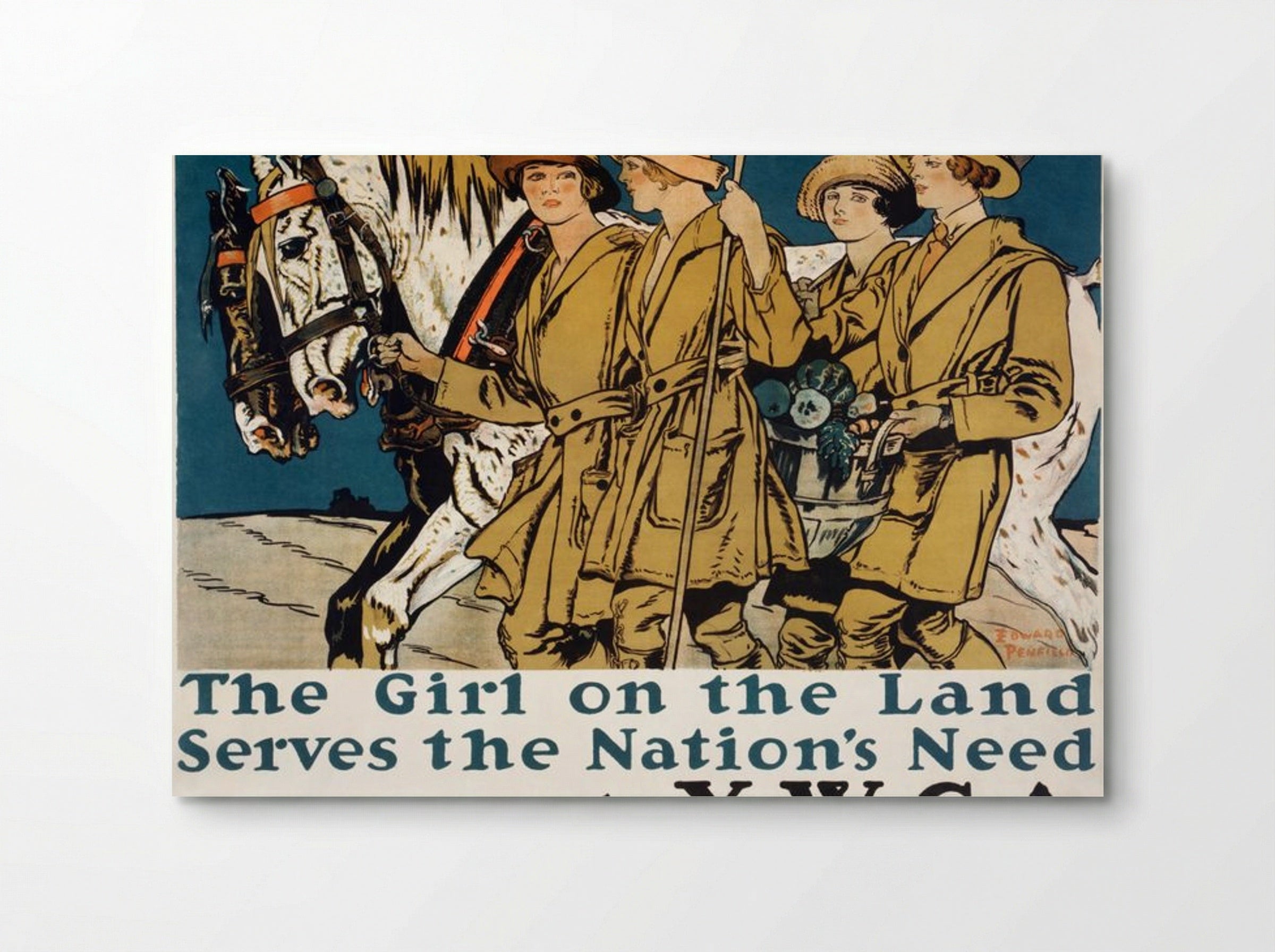 The Girl on the Land Serves the Nation's Need - Edward Penfield - Poster