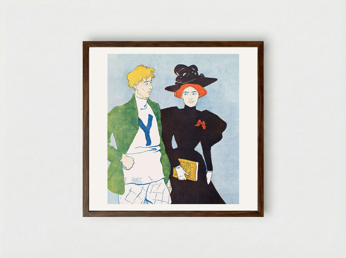 Harper's November - Edward Penfield - Framed Print Dark Wood