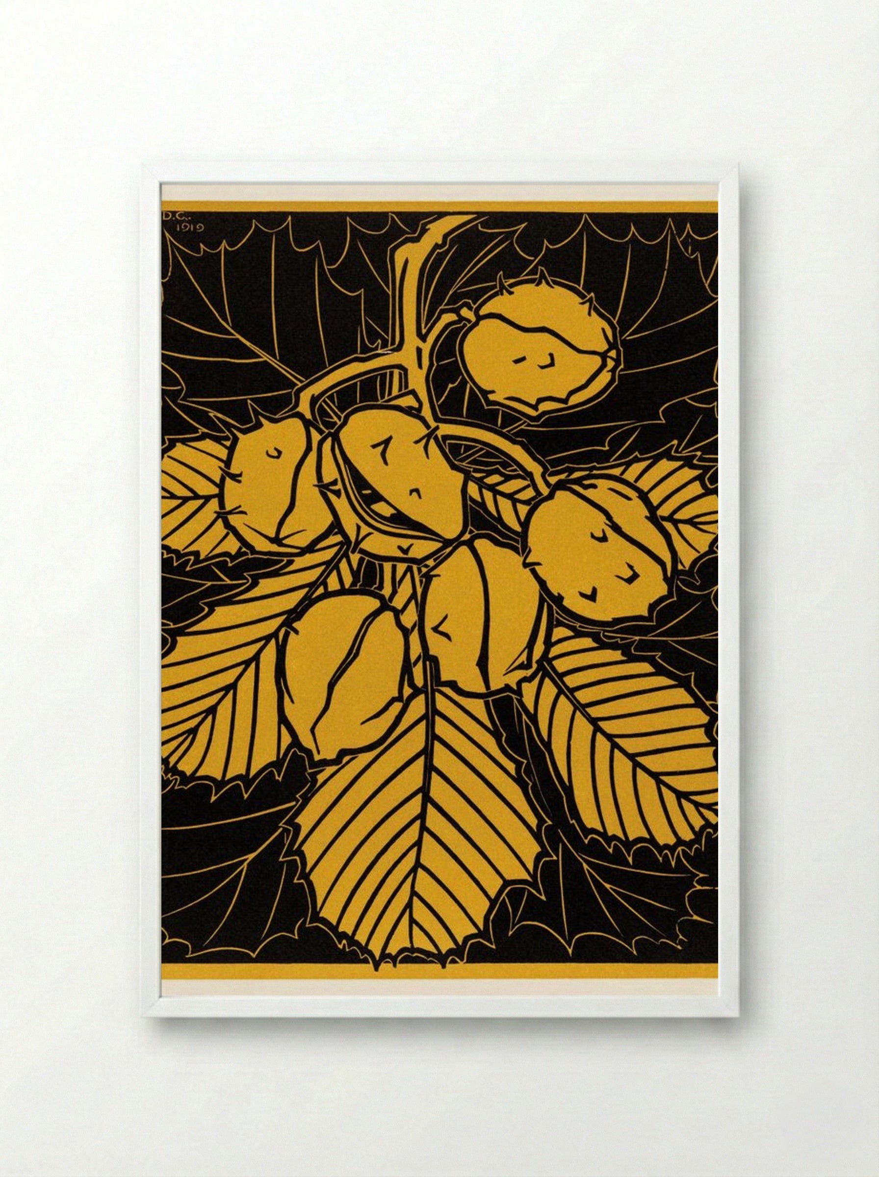 Chestnut Branch - Julie de Graag - Framed Print White