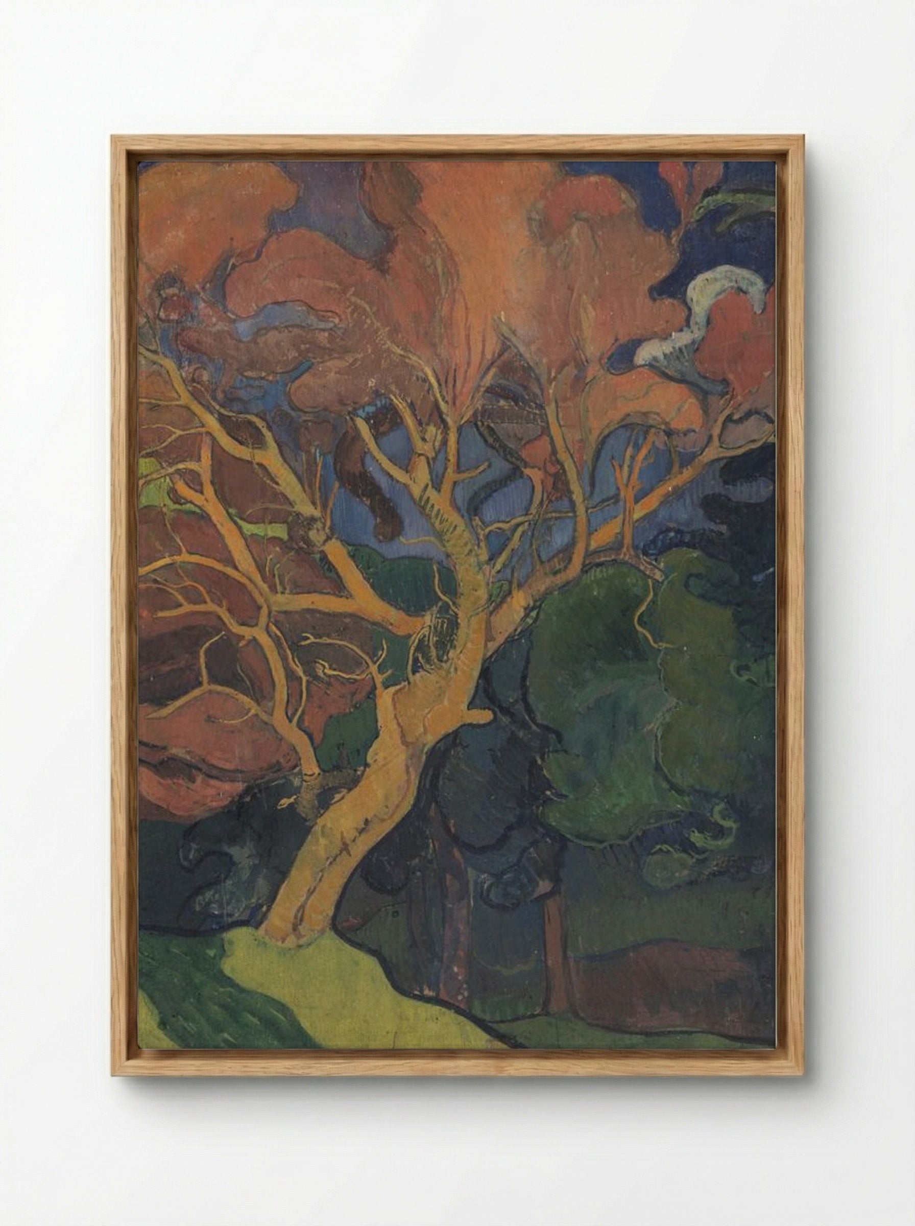 Forest Interior with Crooked Wood - Mogens Ballin - Framed Canvas Wood