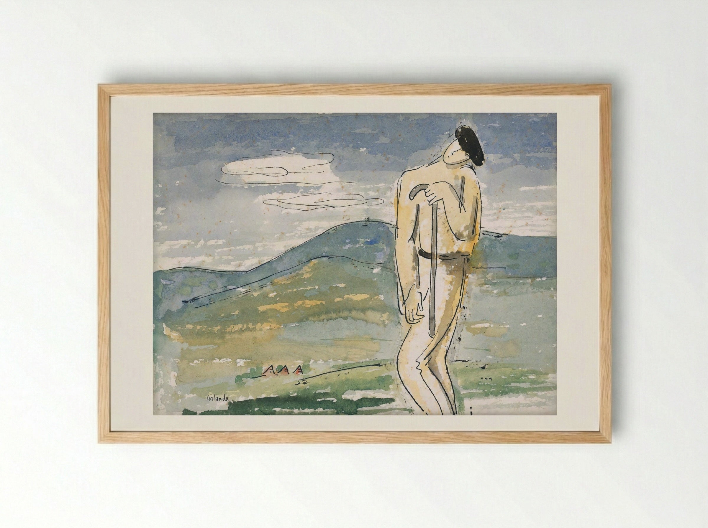A Weary Pilgrim - Mikuláš Galanda - Framed Print Wood