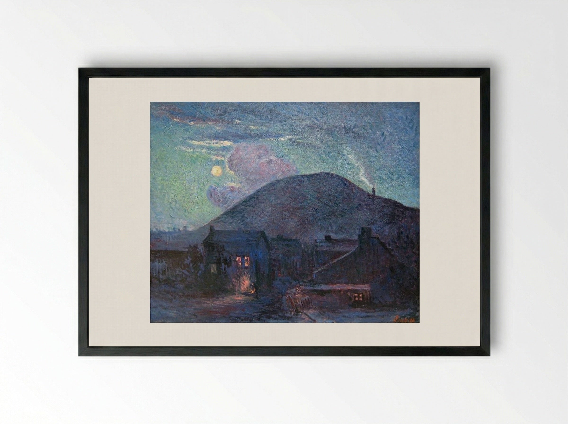 Terril De Charbonnage - Maximilien Luce - Framed Print Black