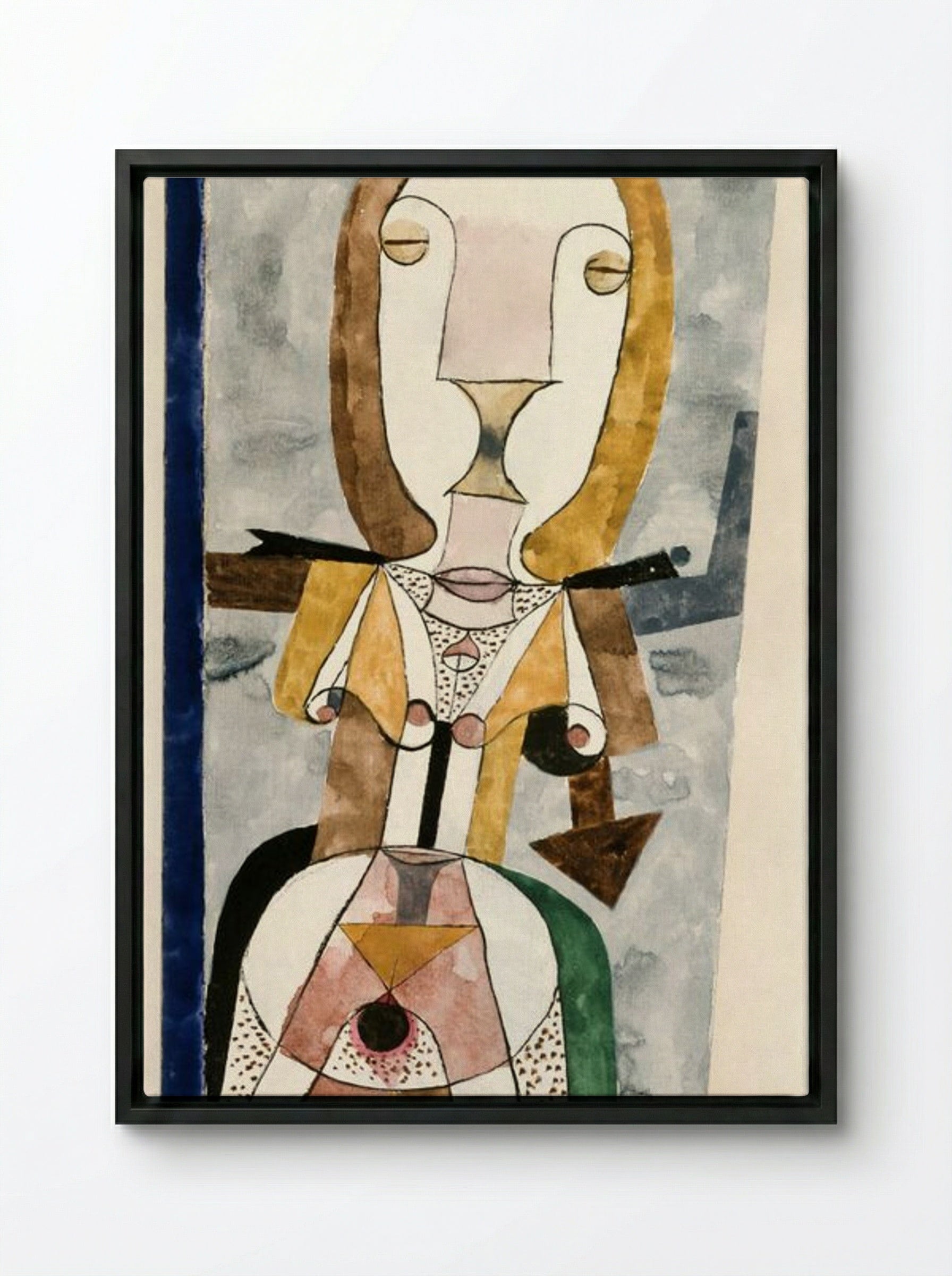 Popular Wall Painting - Paul Klee - Framed Canvas Black