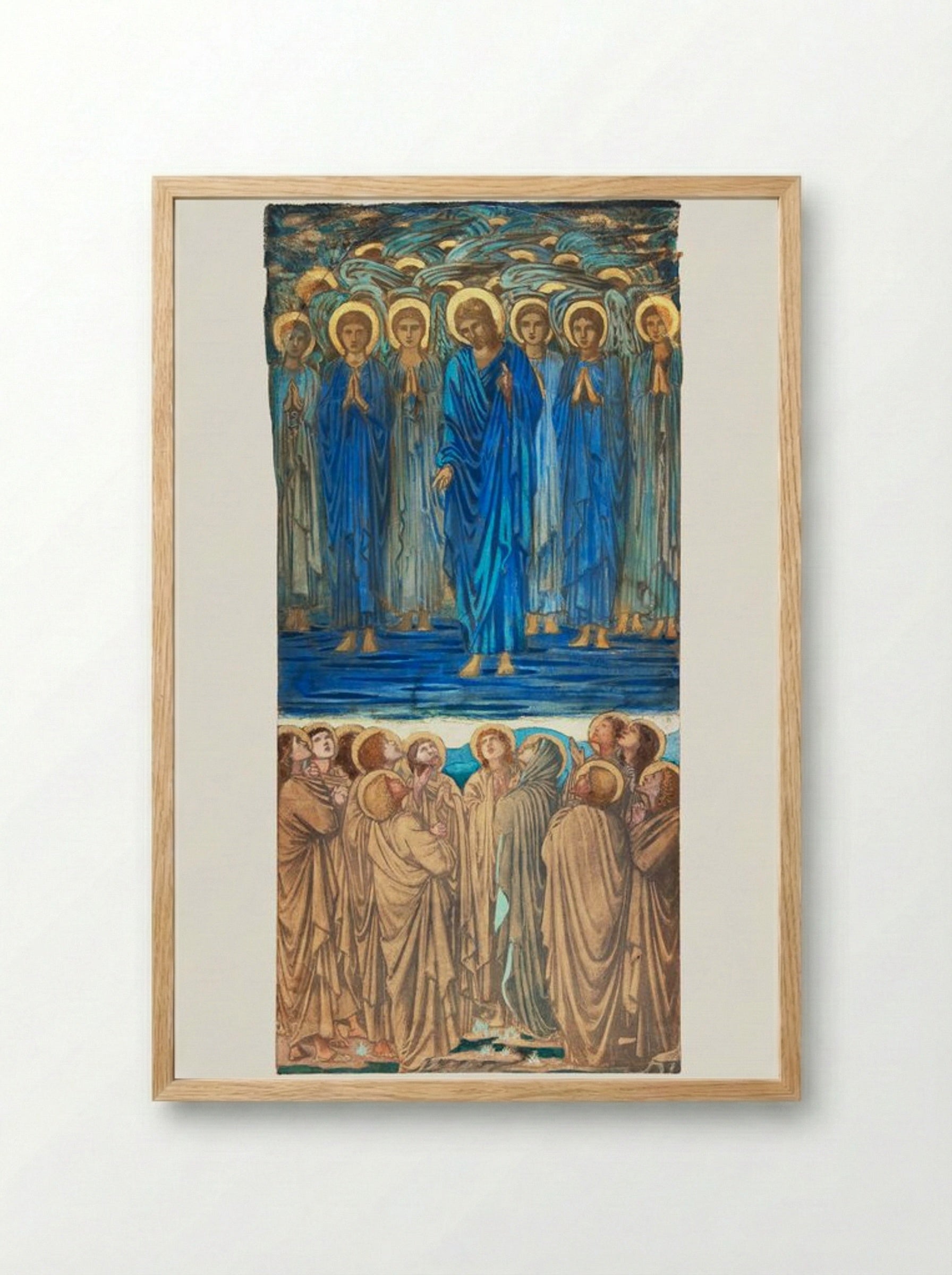 Study for 'The Ascension of Christ' - Edward Burne-Jones - Framed Print Wood