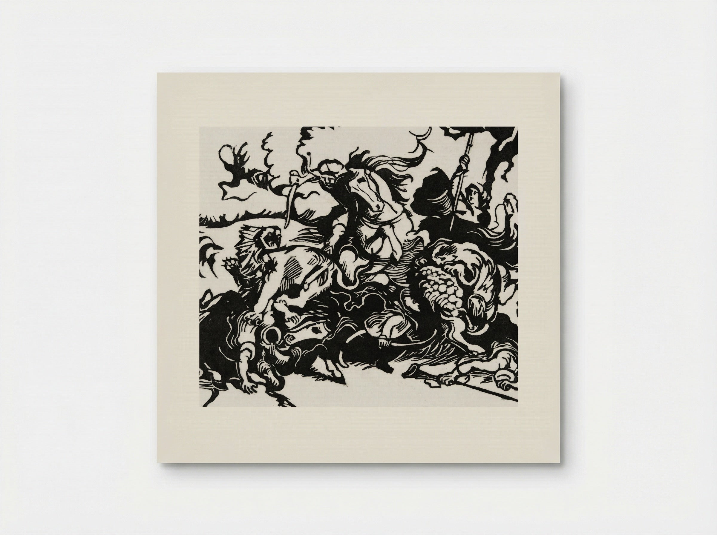 Lion Hunt - Franz Marc - Poster
