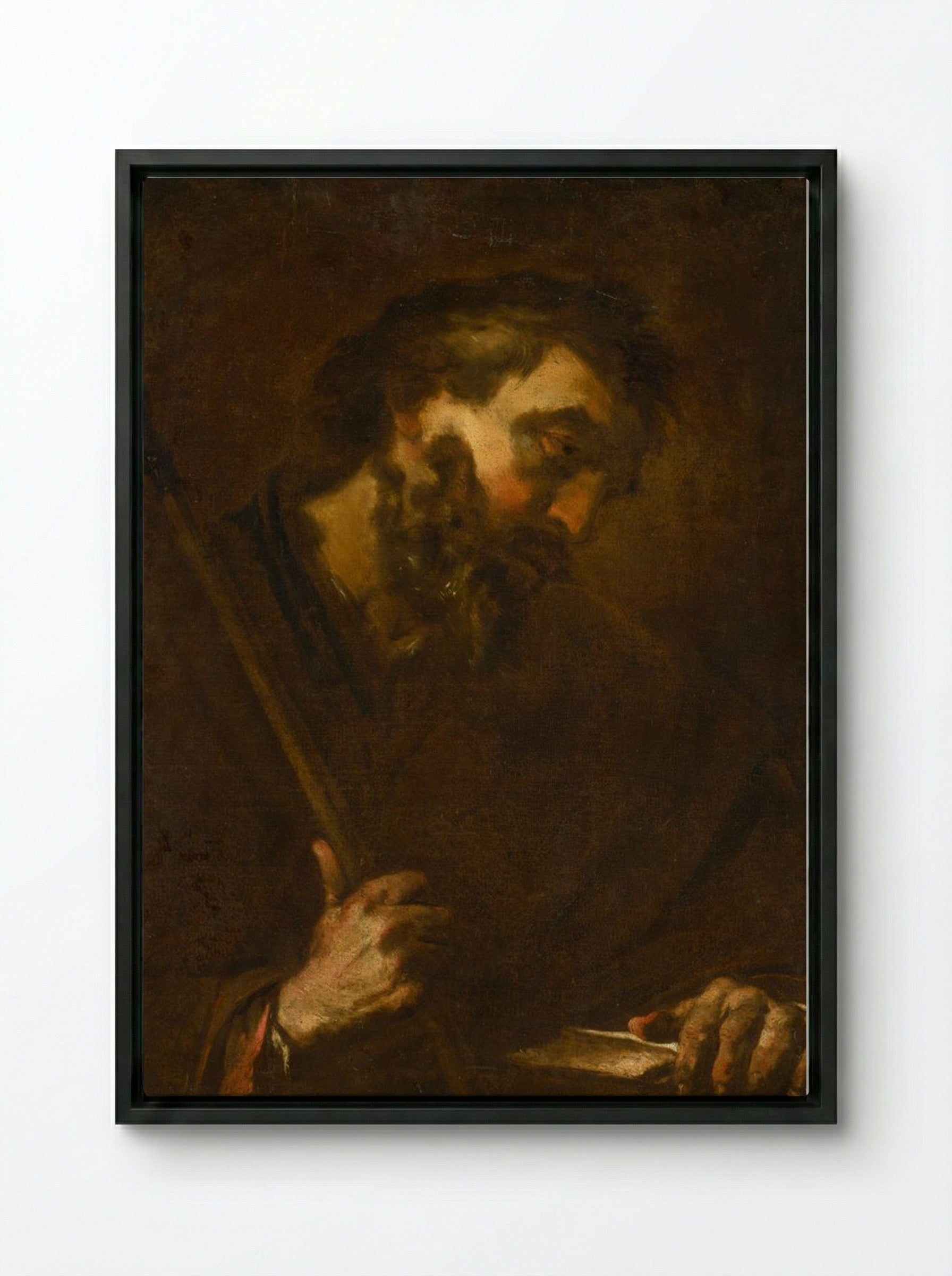 Saint Jude Thaddeus - Jusepe de Ribera - Framed Canvas Black