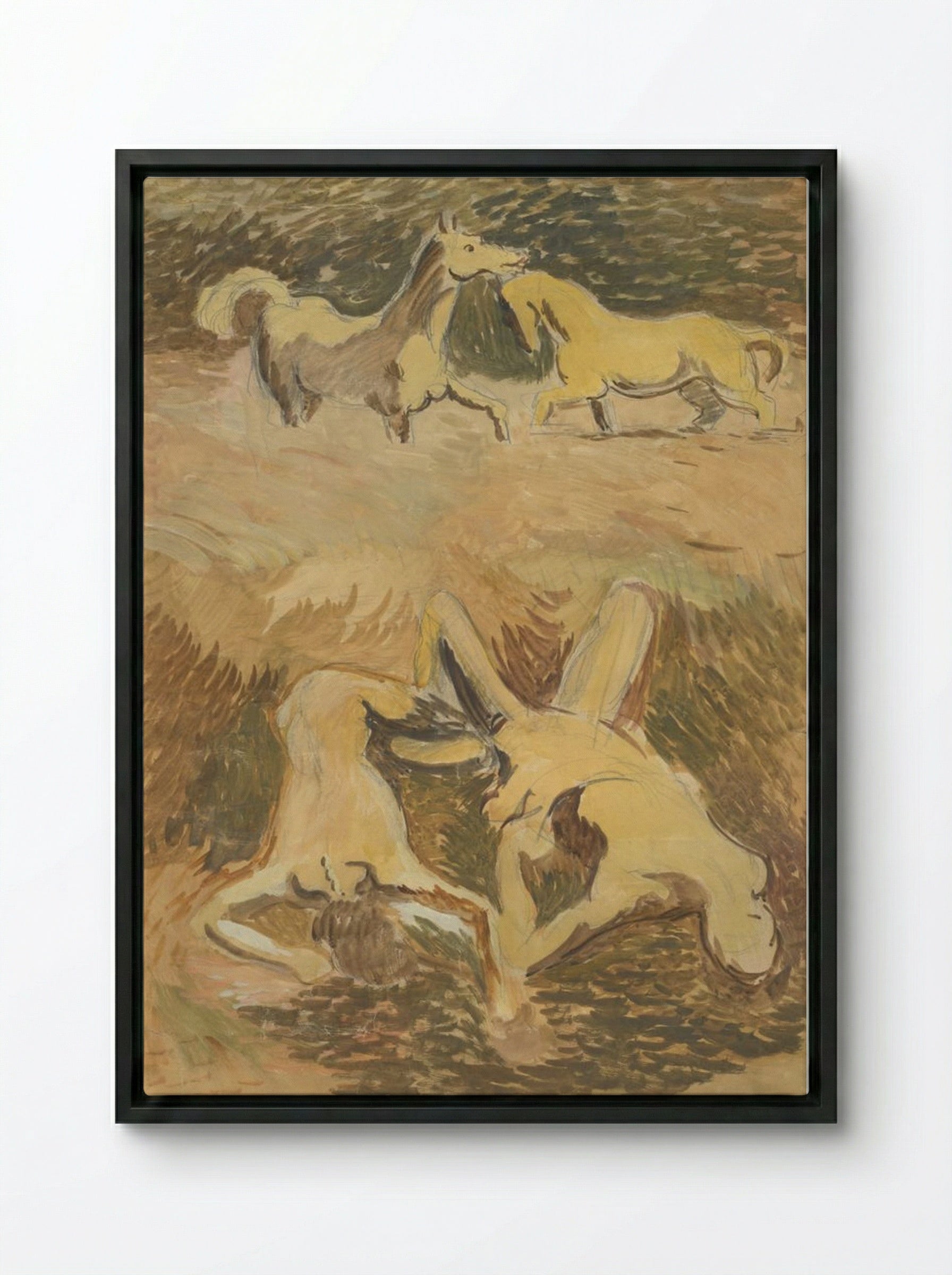 Flood - Cyprián Majerník - Framed Canvas Black