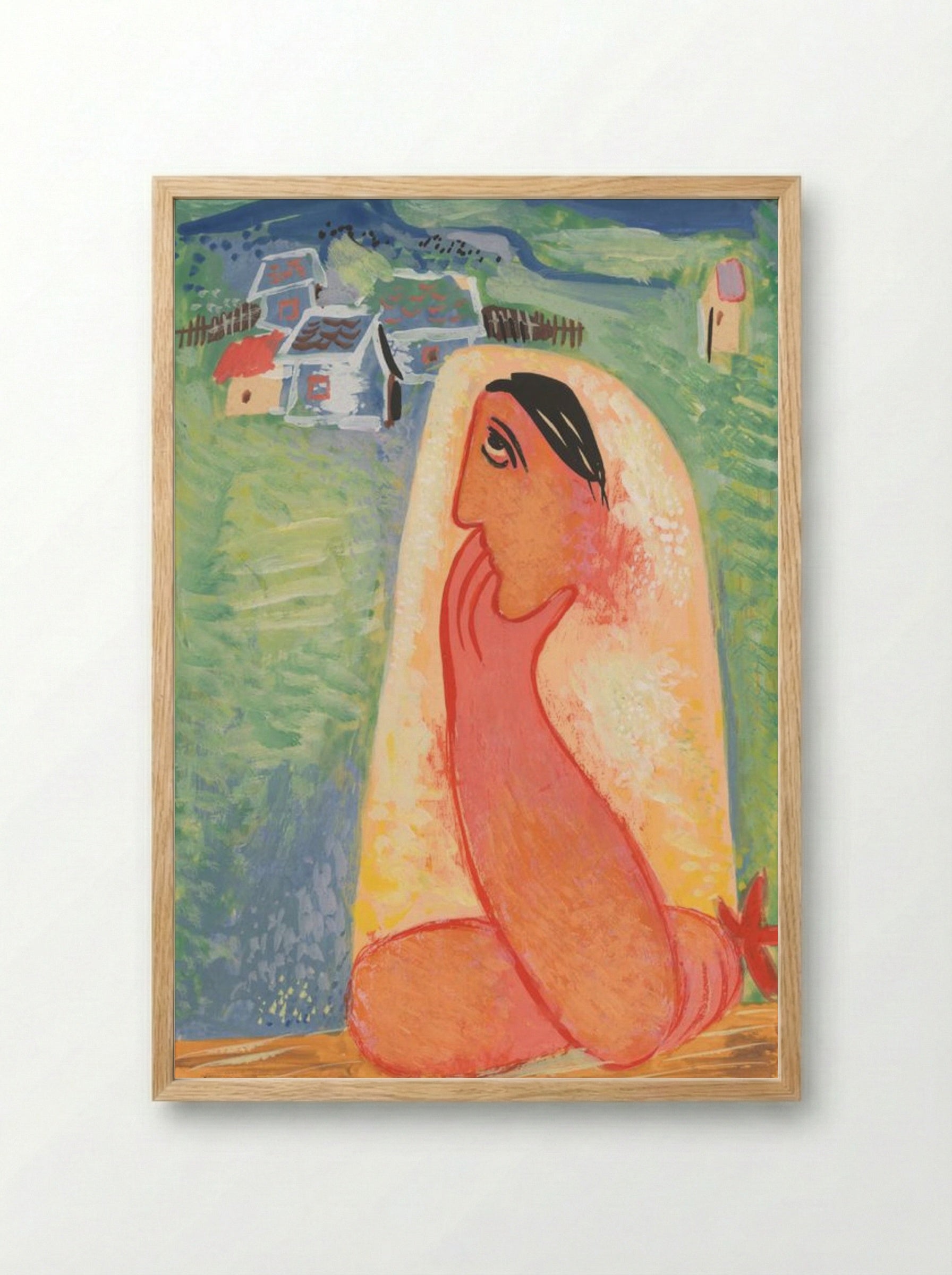 Villager - Mikuláš Galanda - Framed Print Wood