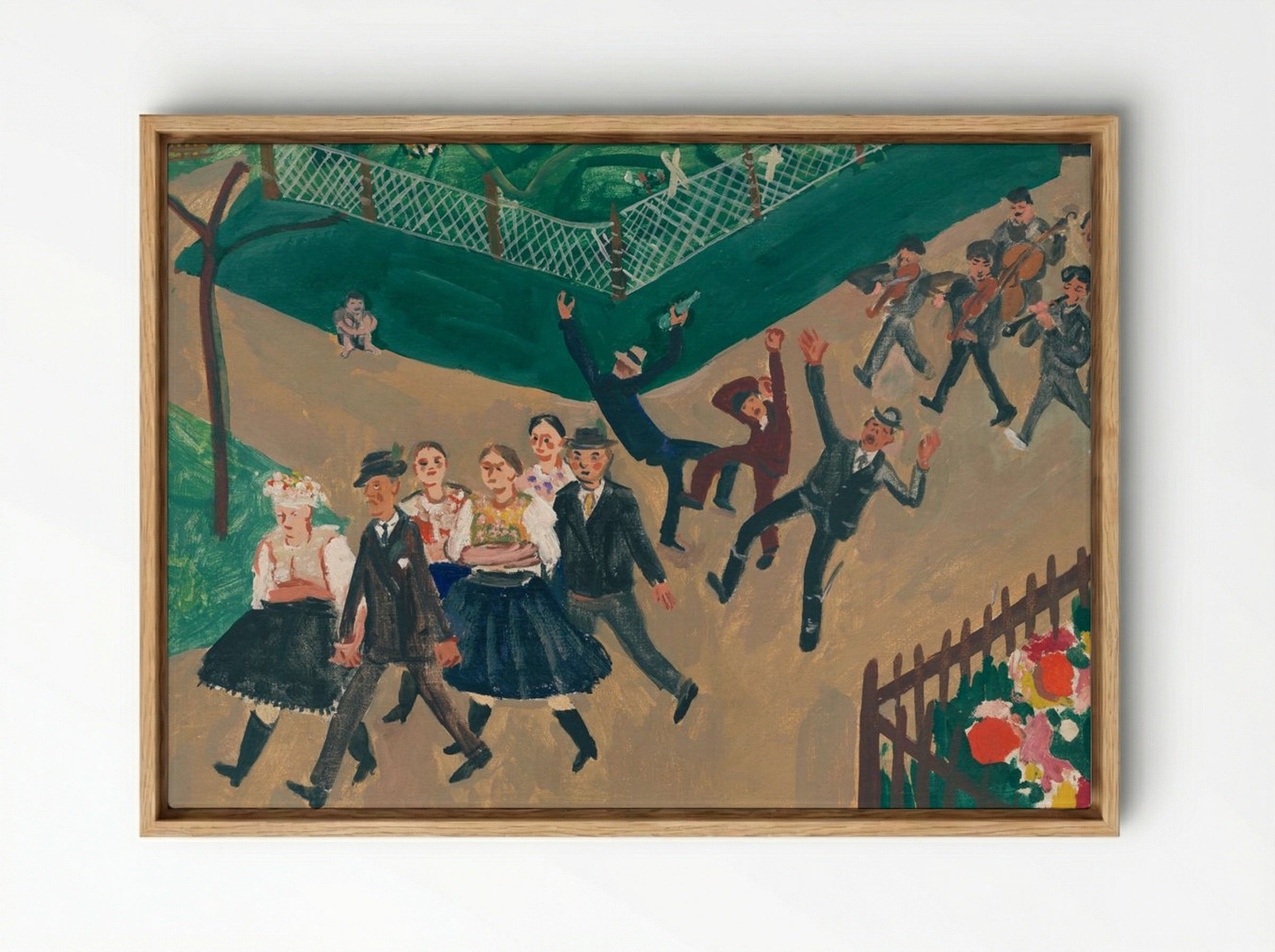 Wedding Procession - Cyprián Majerník - Framed Canvas Wood