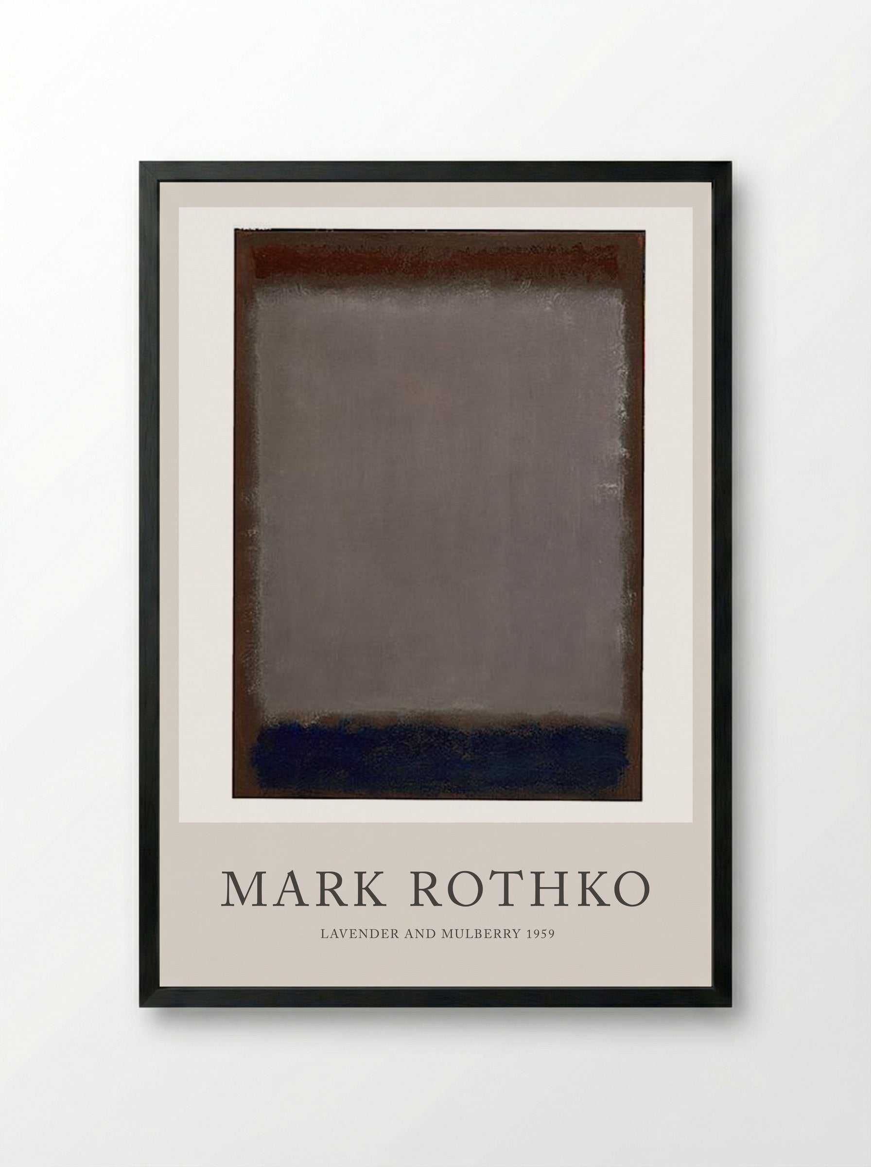 Lavender and Mulberry - Mark Rothko - Framed Print Black