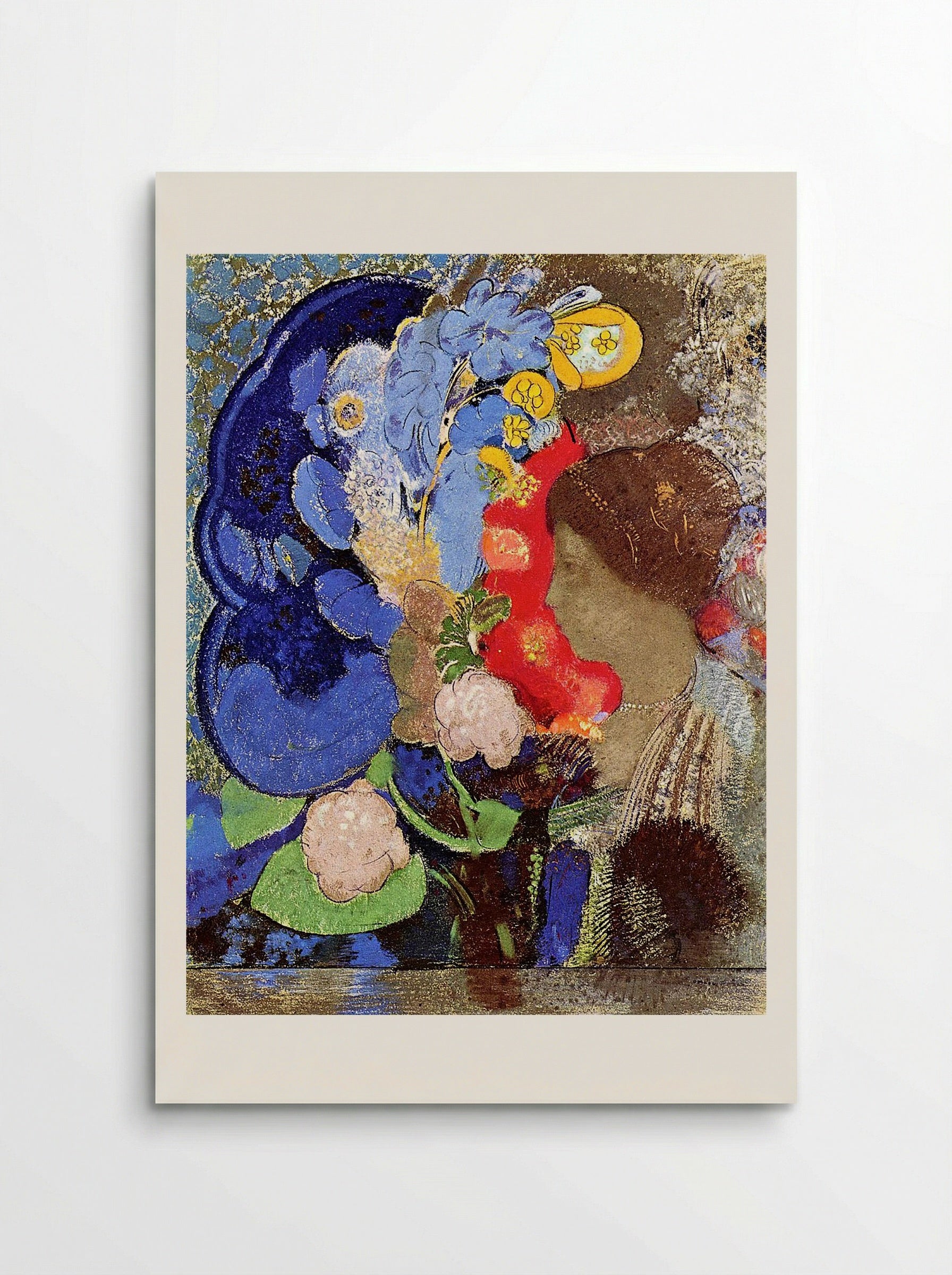 Woman with Flowers - Odilon Redon - Poster