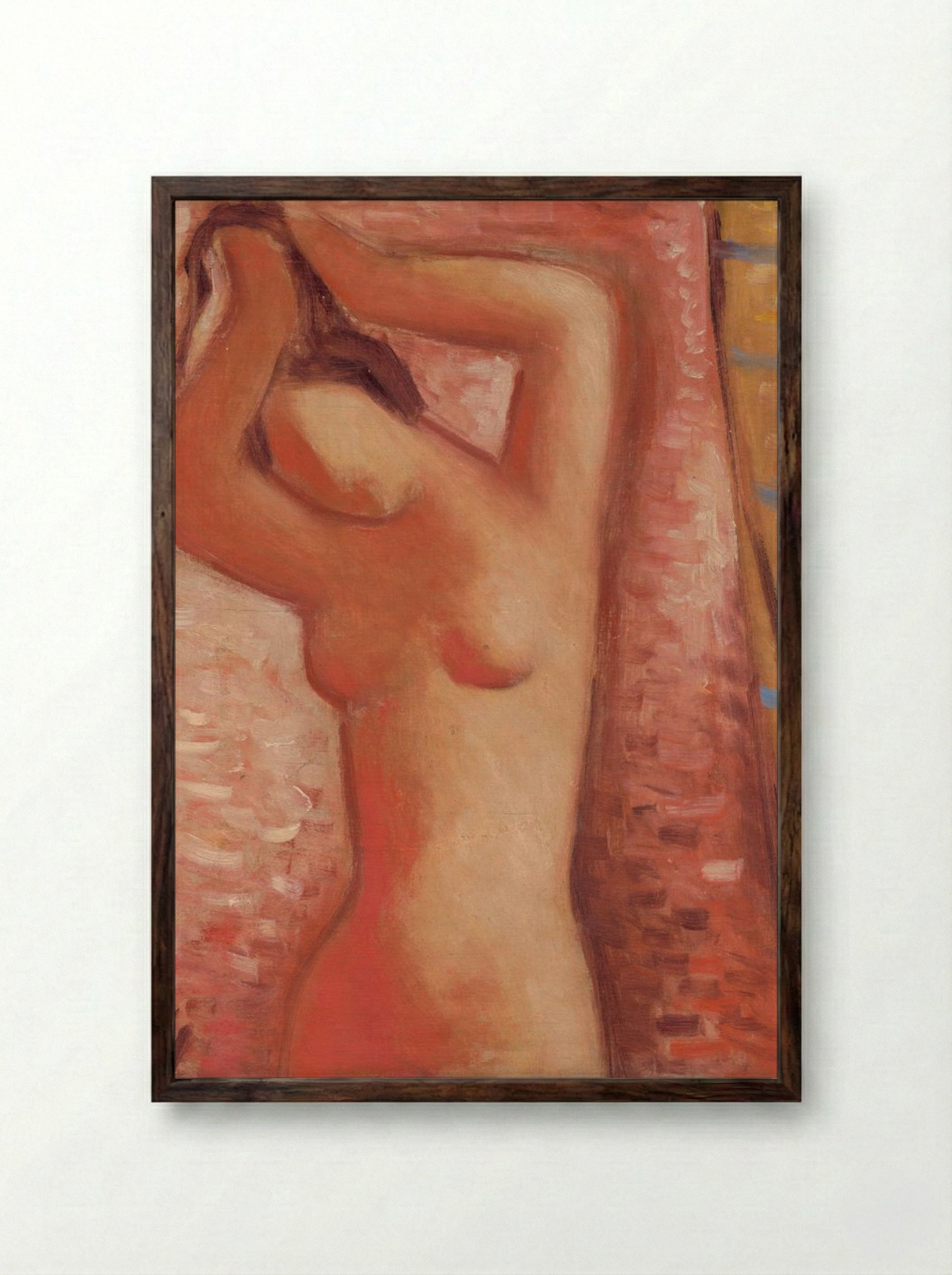 After Bath - Mikuláš Galanda - Framed Print Dark Wood