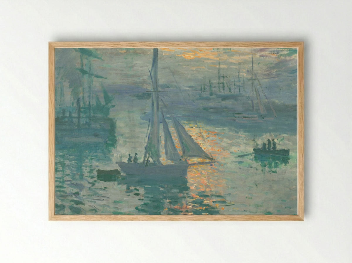 Sunrise - Claude Monet - Framed Print Wood