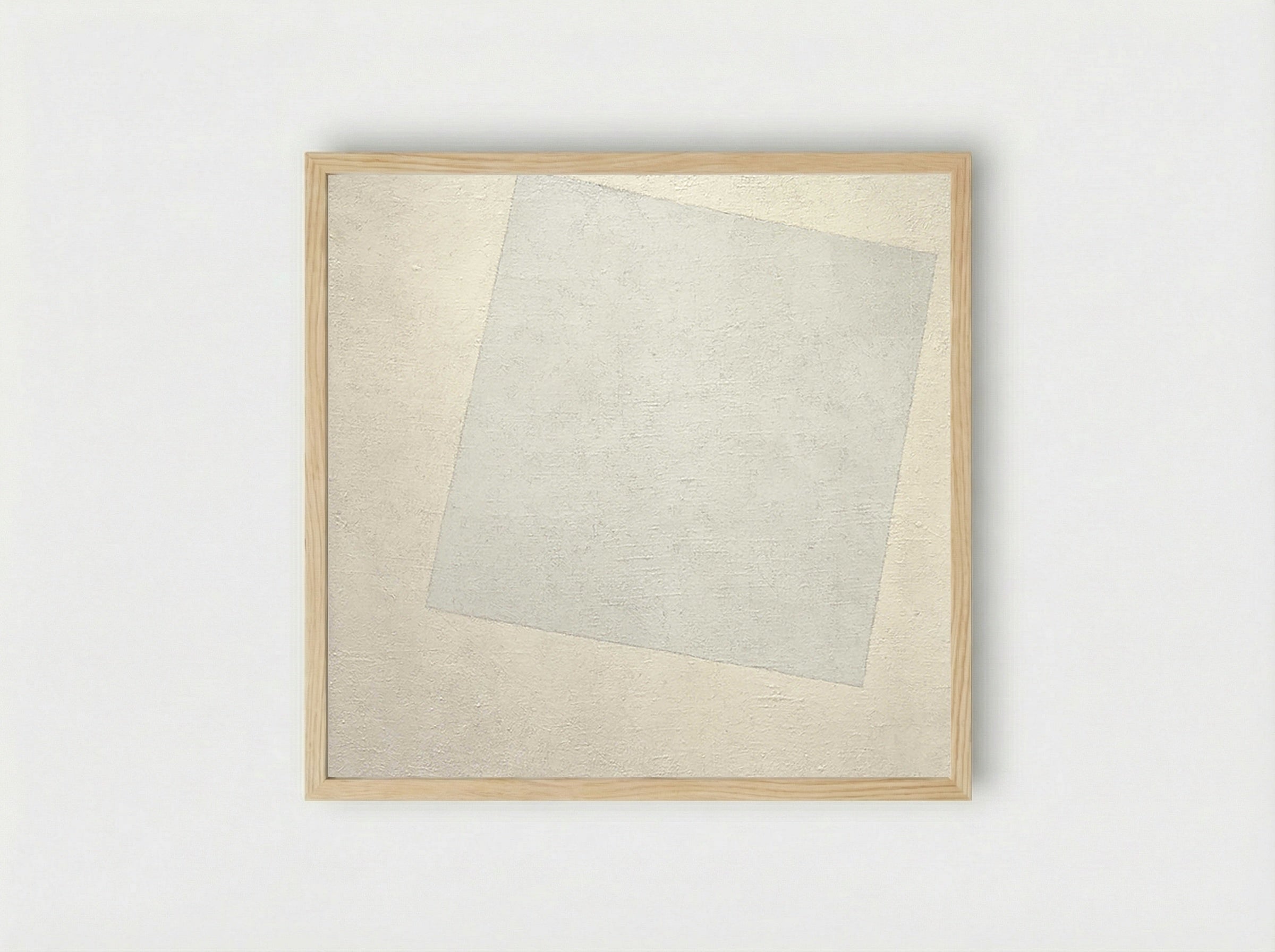 Suprematist Composition: White on White - Kazimir Malevich - Framed Print Wood
