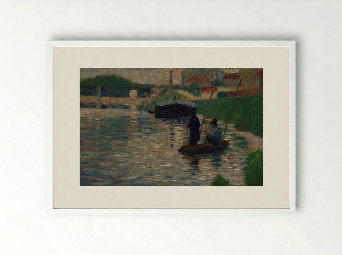 View of the Seine - Georges Seurat - Framed Print White