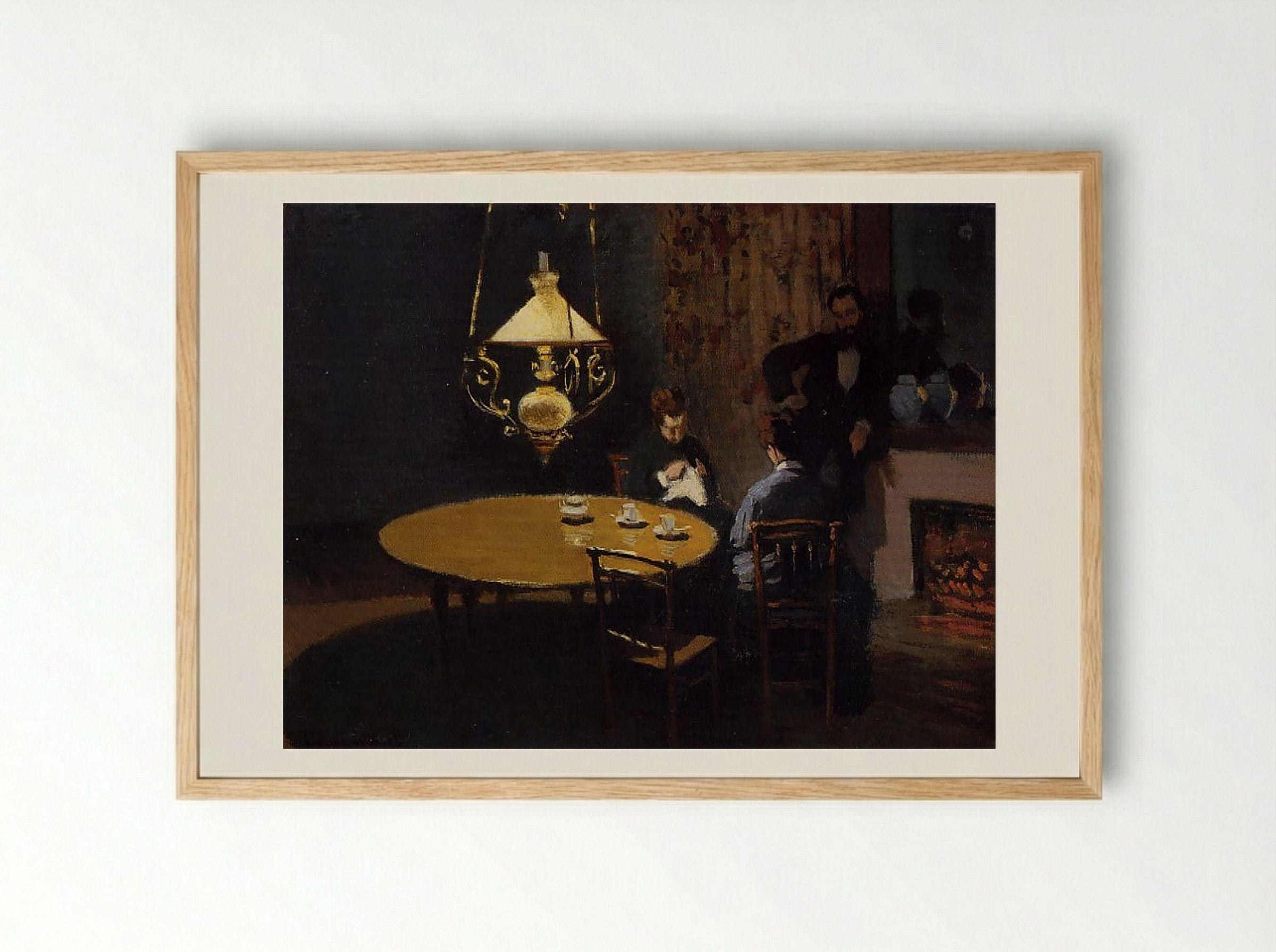 The Dinner - Viggo Johansen - Framed Print Wood