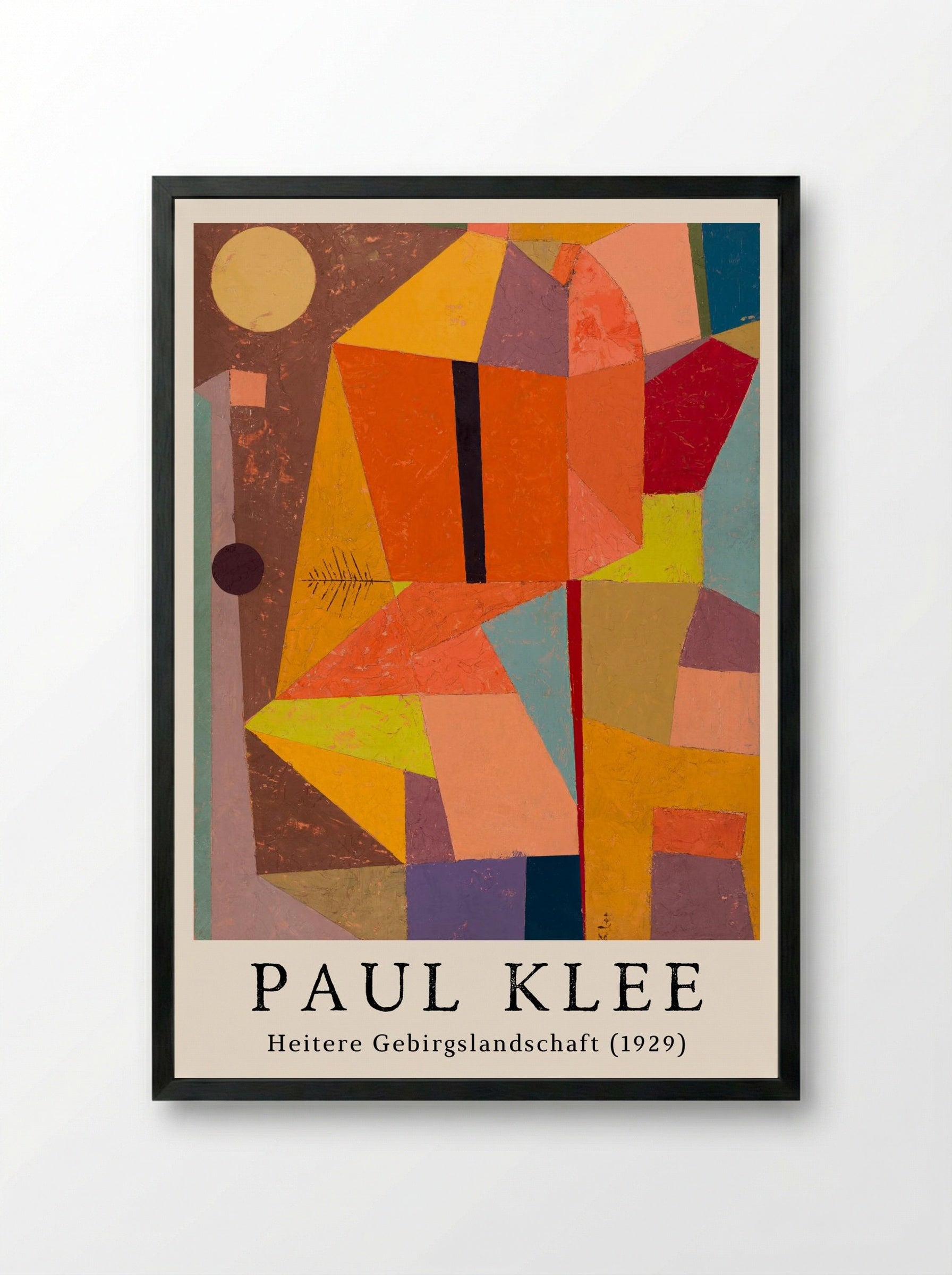 Heitere Gebirgslandschaft - Paul Klee - Framed Print Black