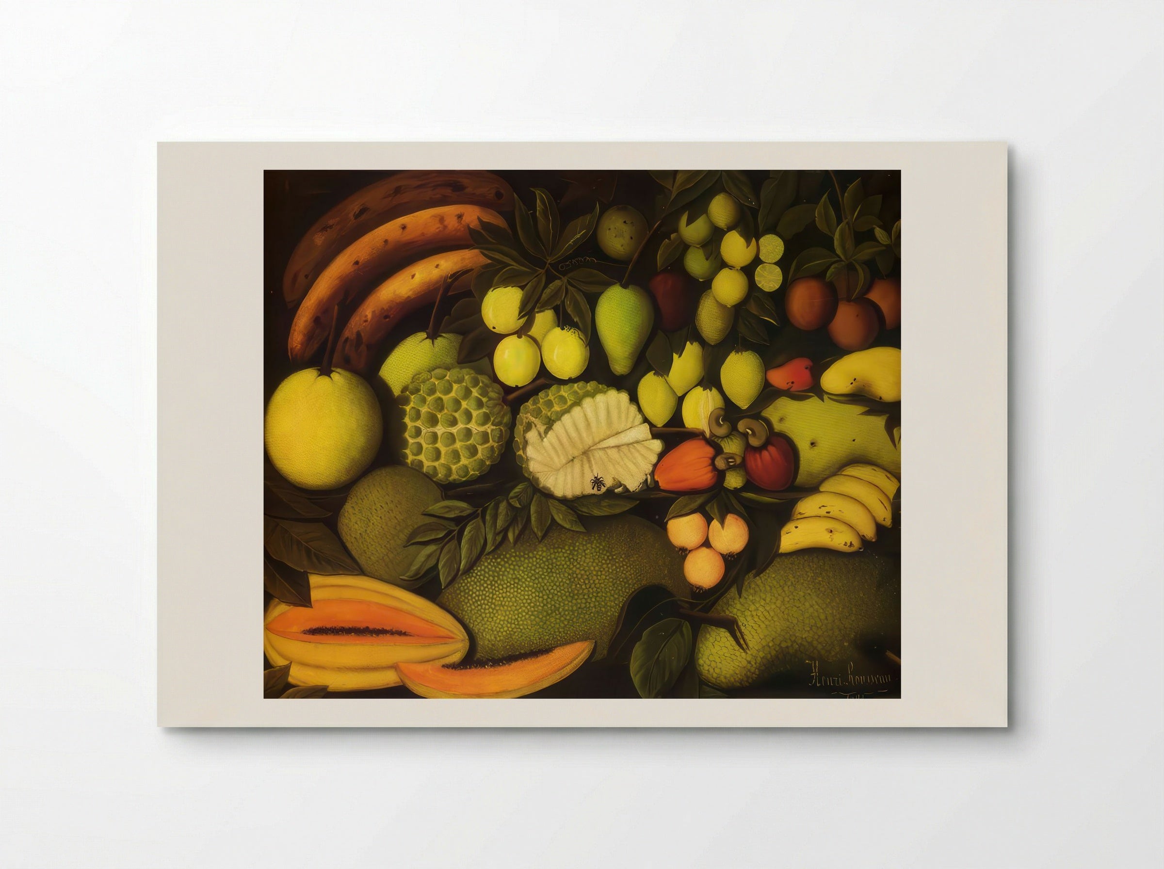 Still Life with Exotic Fruit by Henri Rousseau – Naïve Art Tropical Fruit Print - Poster