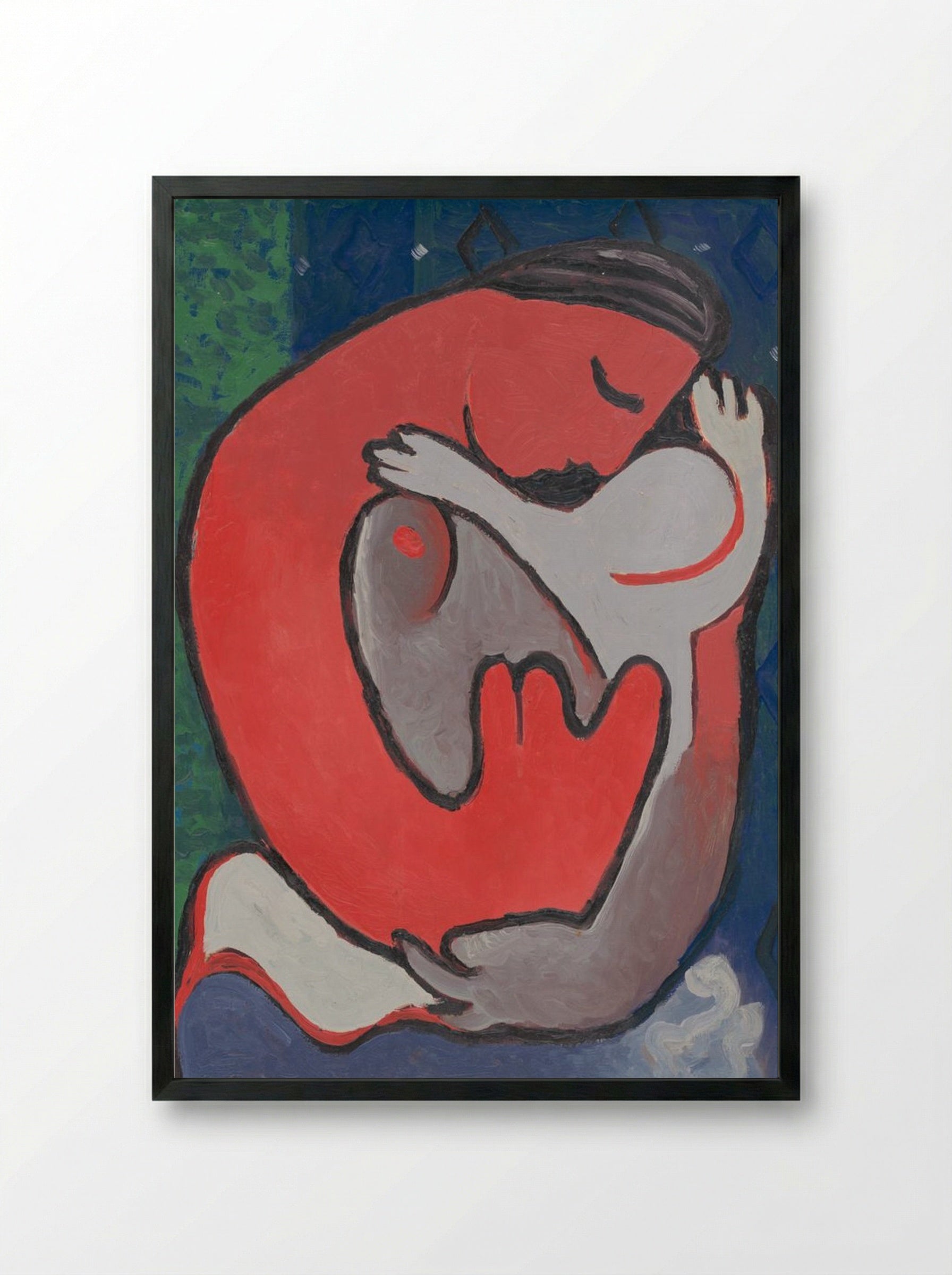 Mother's Embrace - Mikuláš Galanda - Framed Print Black