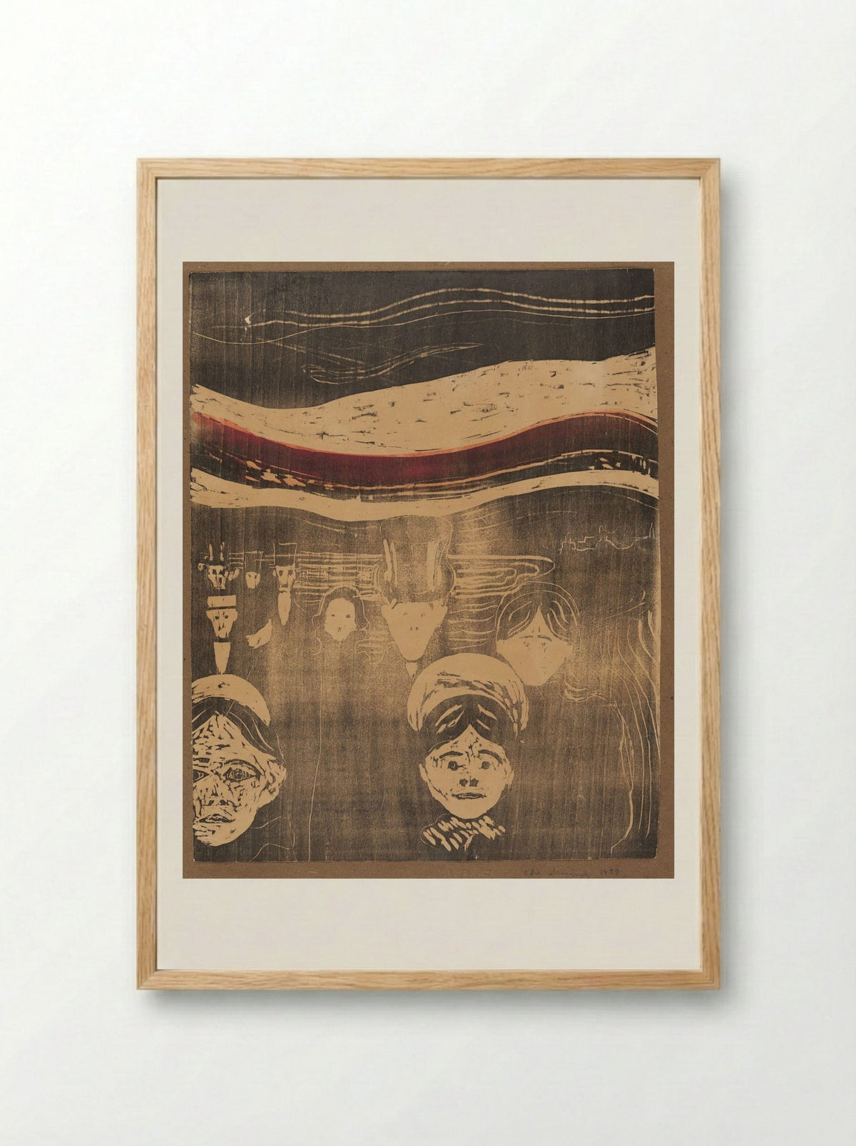 Angst - Edvard Munch - Framed Print Wood