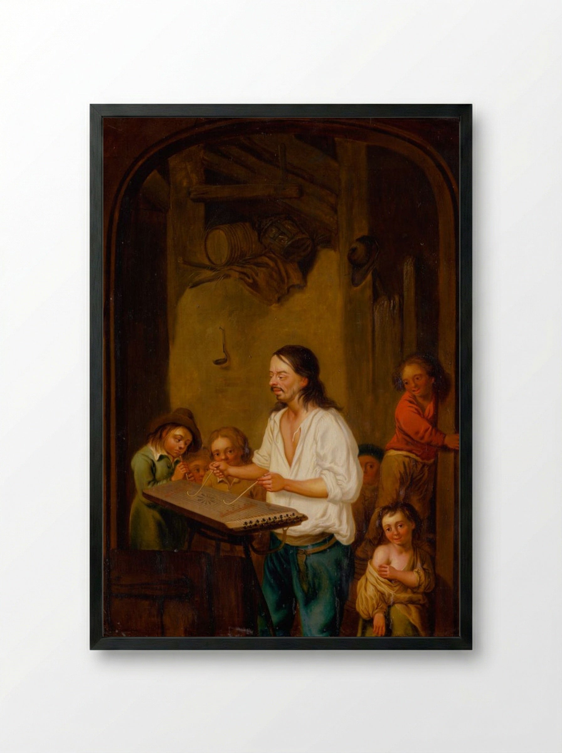 The Music Master - Jan Steen - Framed Print Black