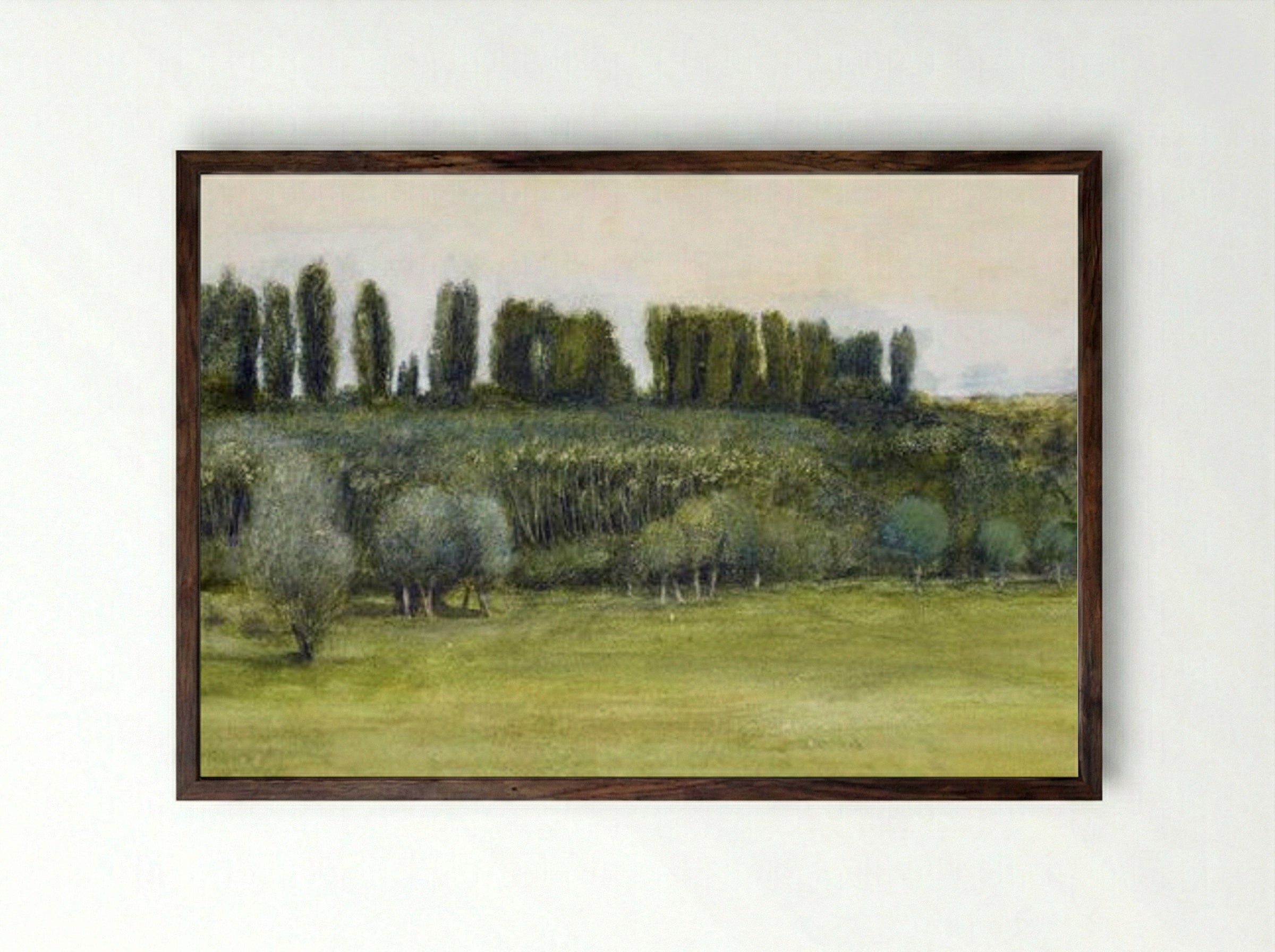 Landscape Study - Edward Burne-Jones - Framed Print Dark Wood