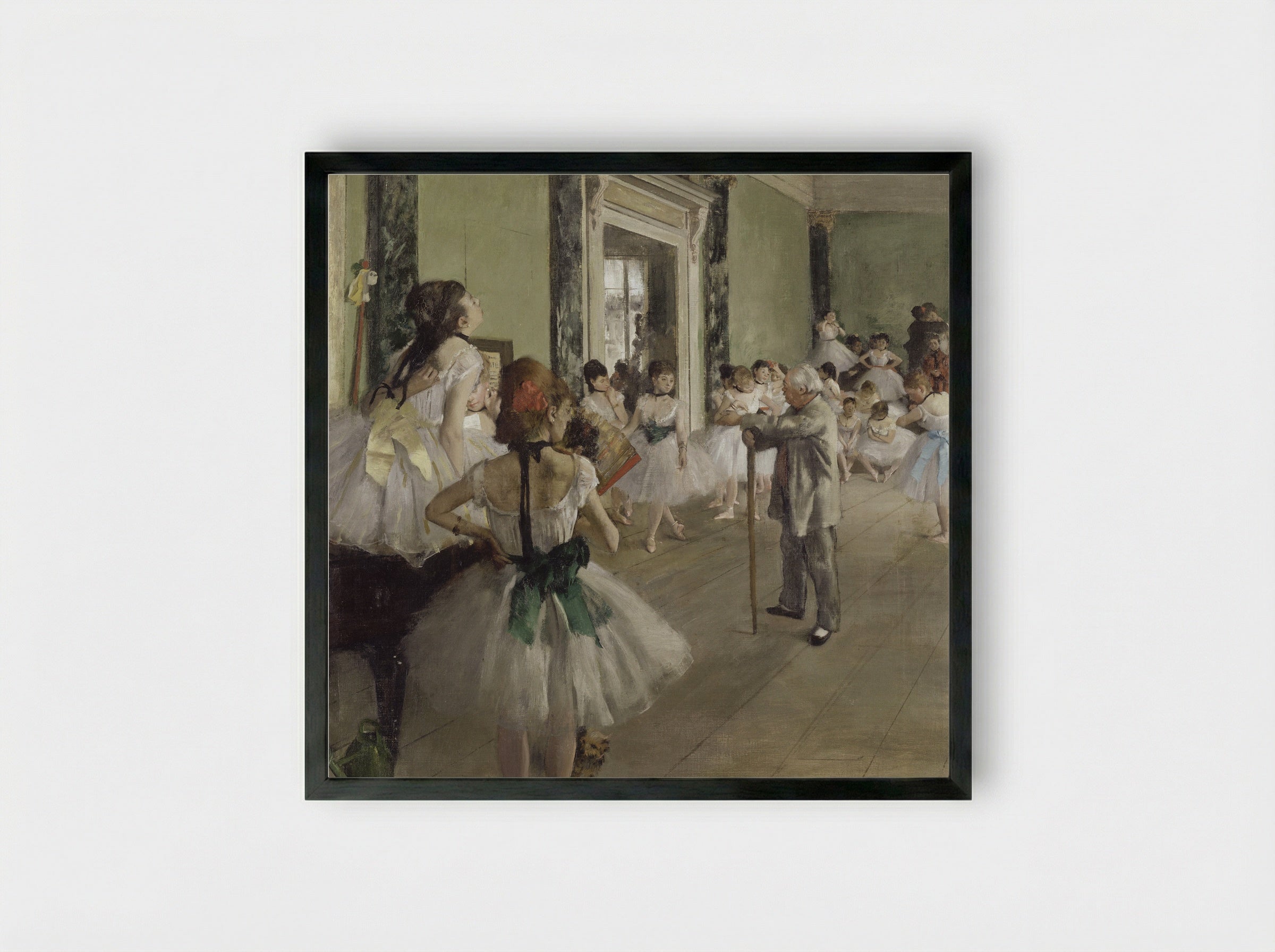 The Ballet Class - Edgar Degas - Framed Print Black