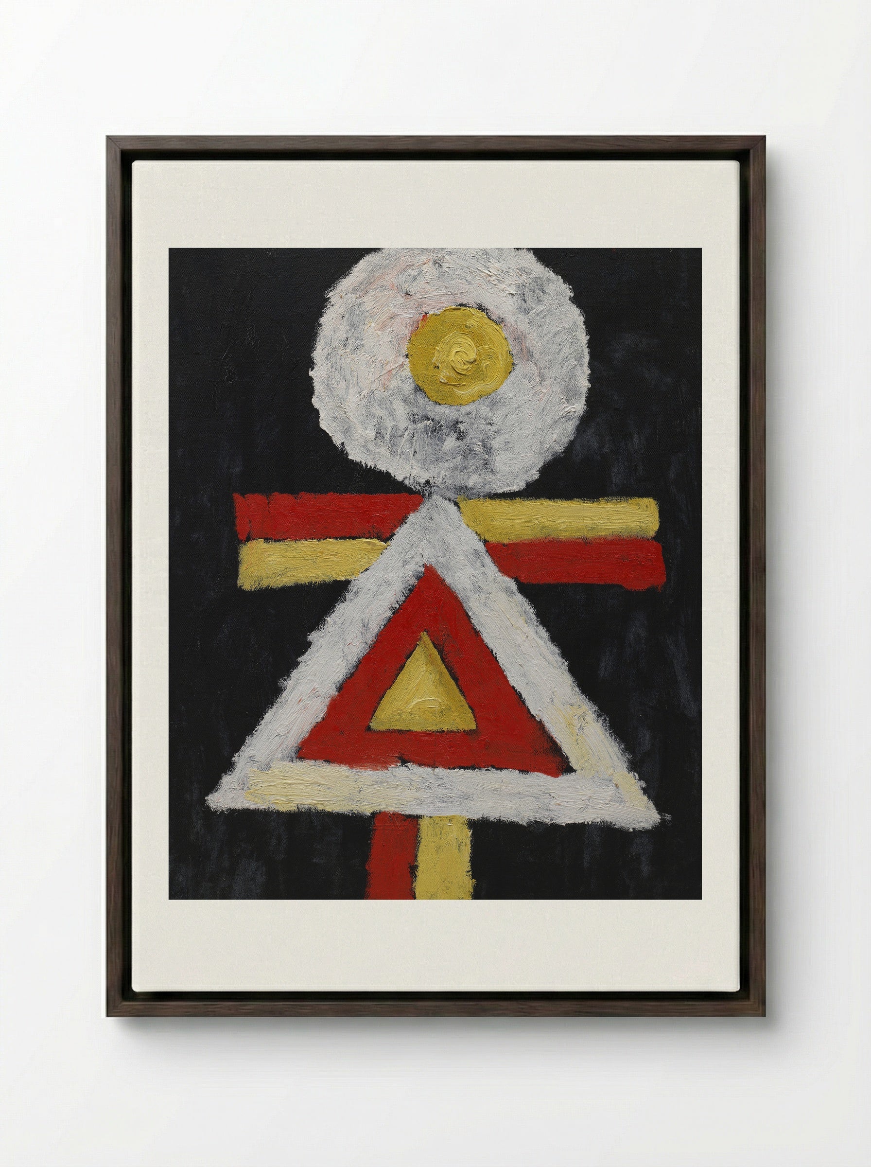 Geometric Figure - Marsden Hartley - Framed Canvas Dark Wood