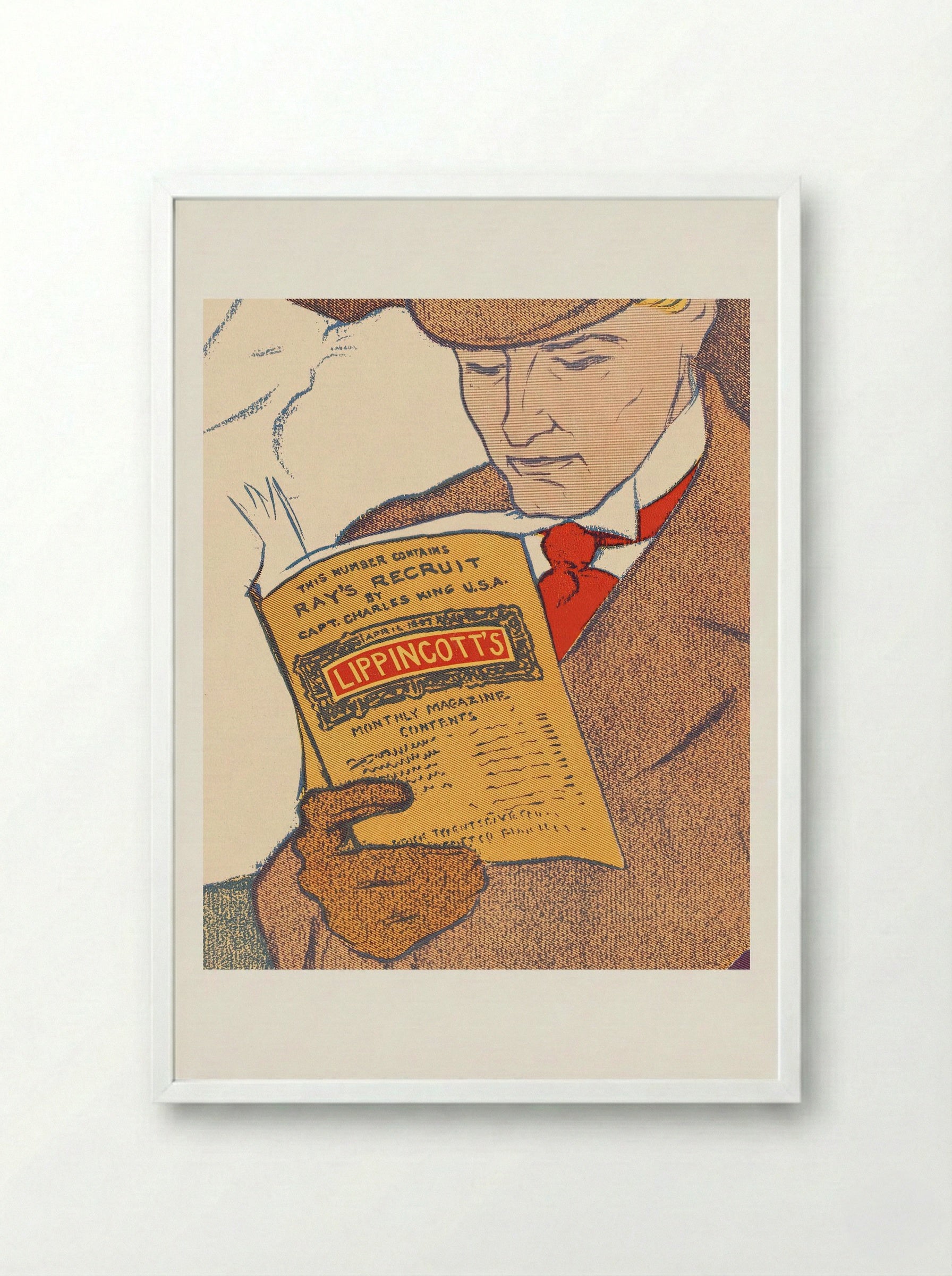 Lippincott's, April - Edward Penfield - Framed Print White