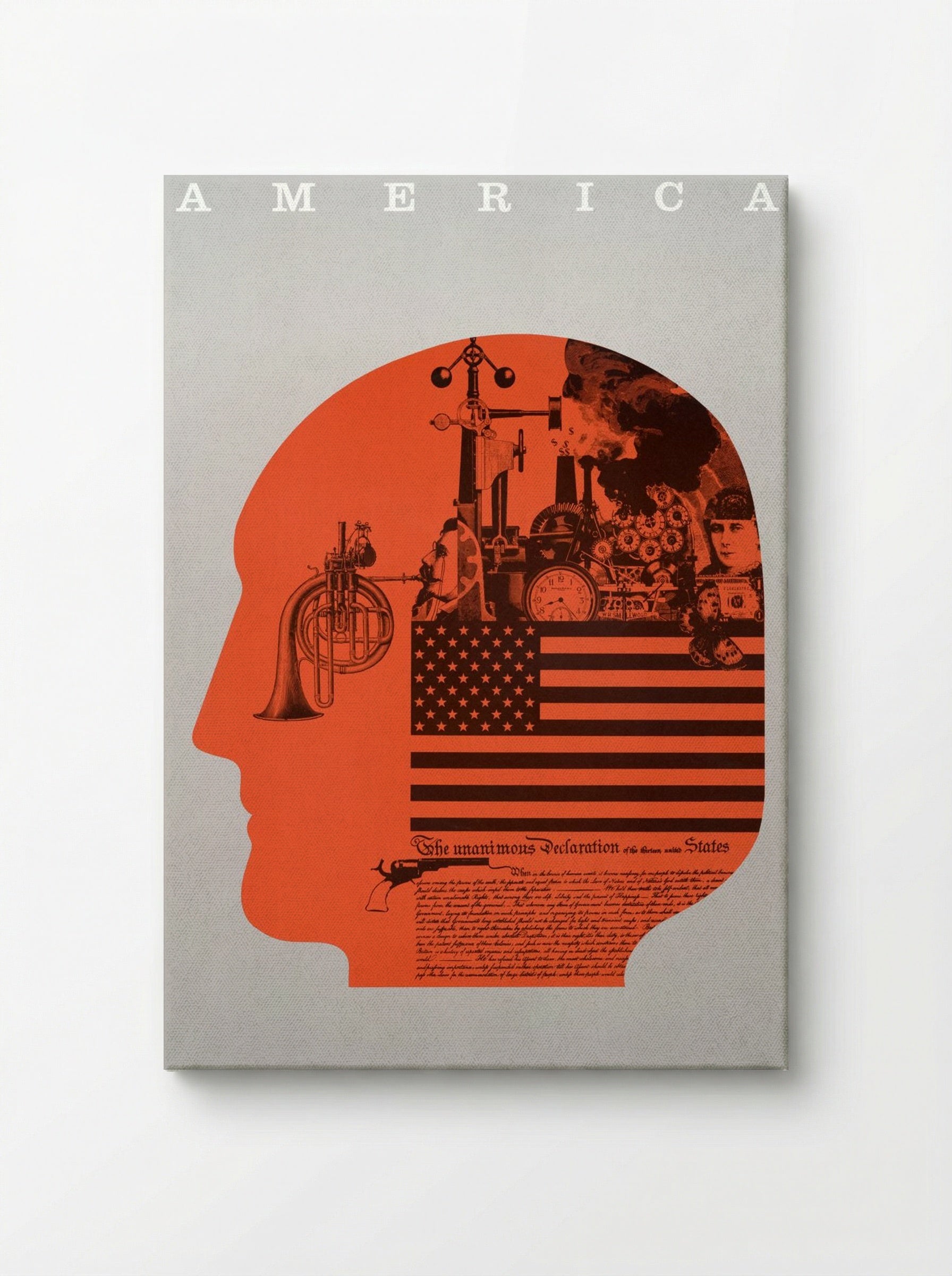 America: The Unanimous Declaration of the Thirteen United States - Fine Art Print - Canvas