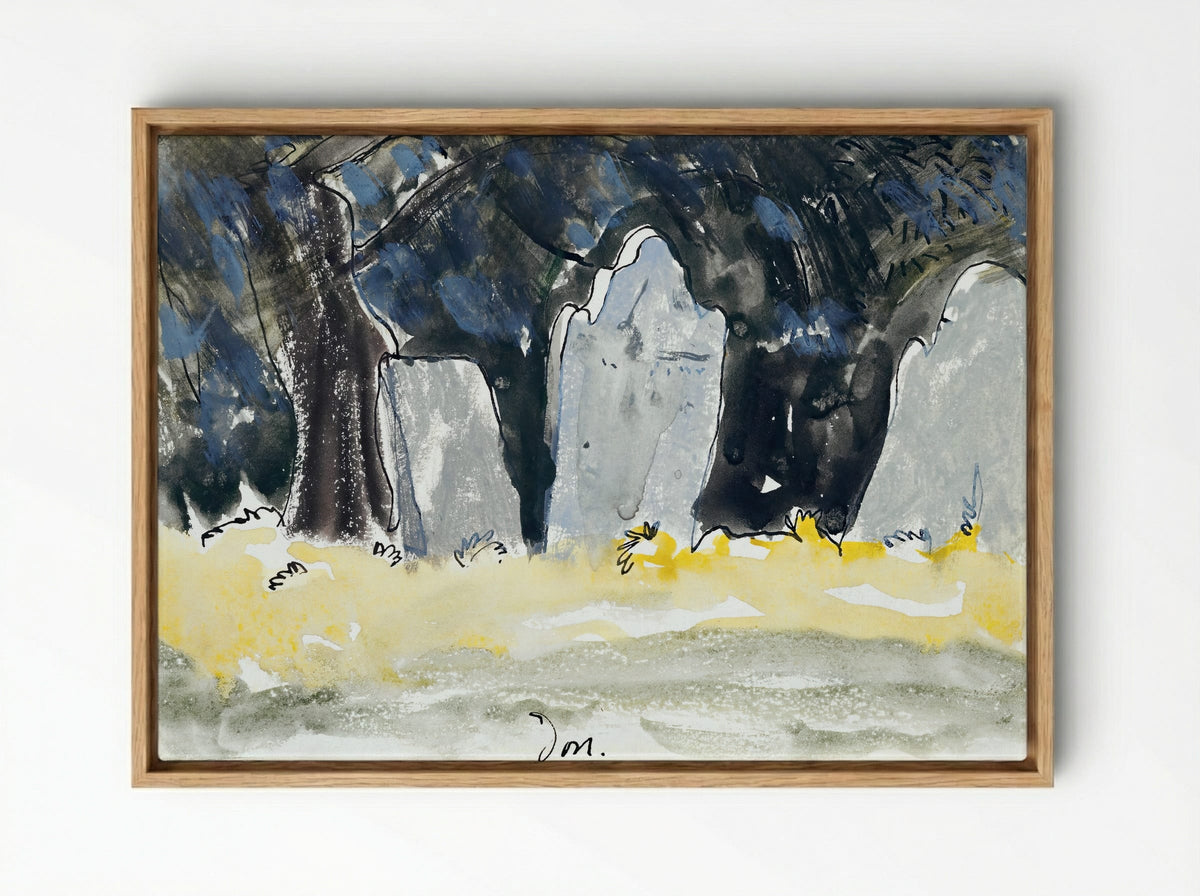 Old Tombstones - Arthur Dove - Framed Canvas Wood