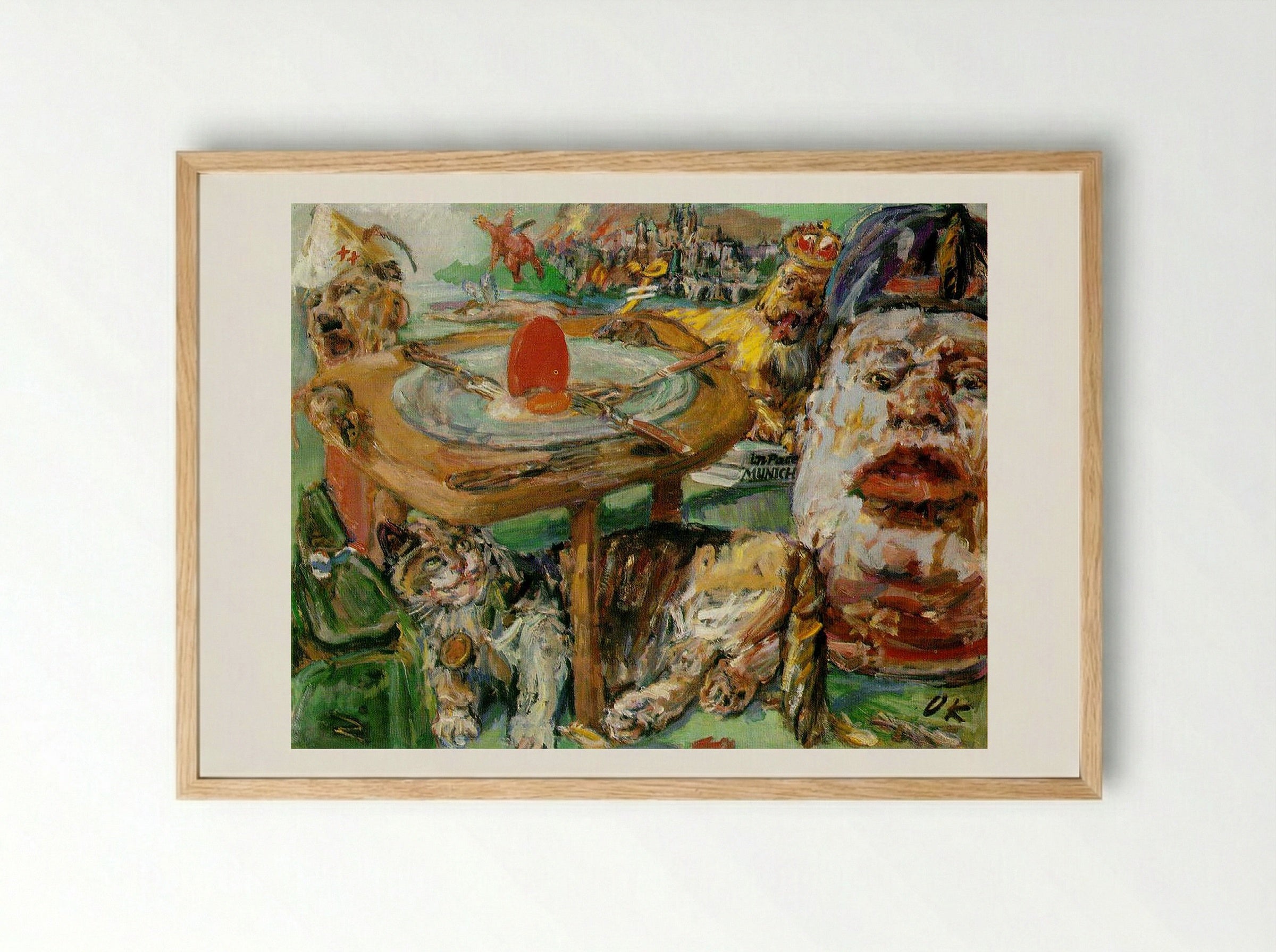 The Red Egg - Oskar Kokoschka - Framed Print Wood