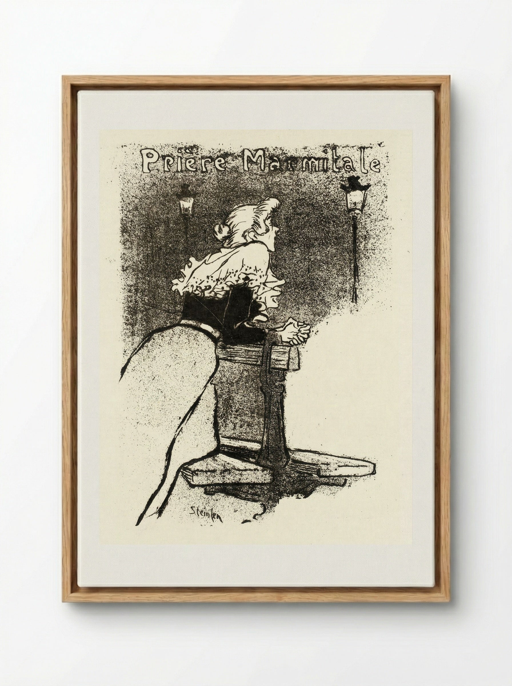 Prière Marmitale - Théophile Alexandre Steinlen - Framed Canvas Wood