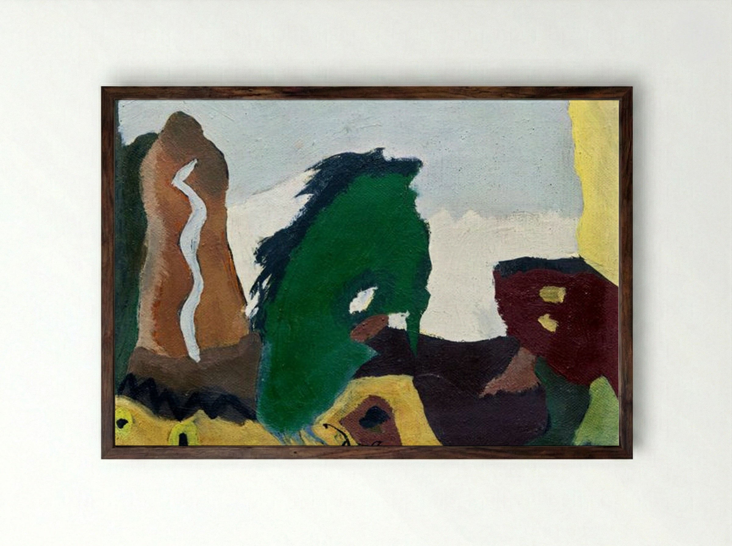 Foot of Lake - Arthur Dove - Framed Print Dark Wood