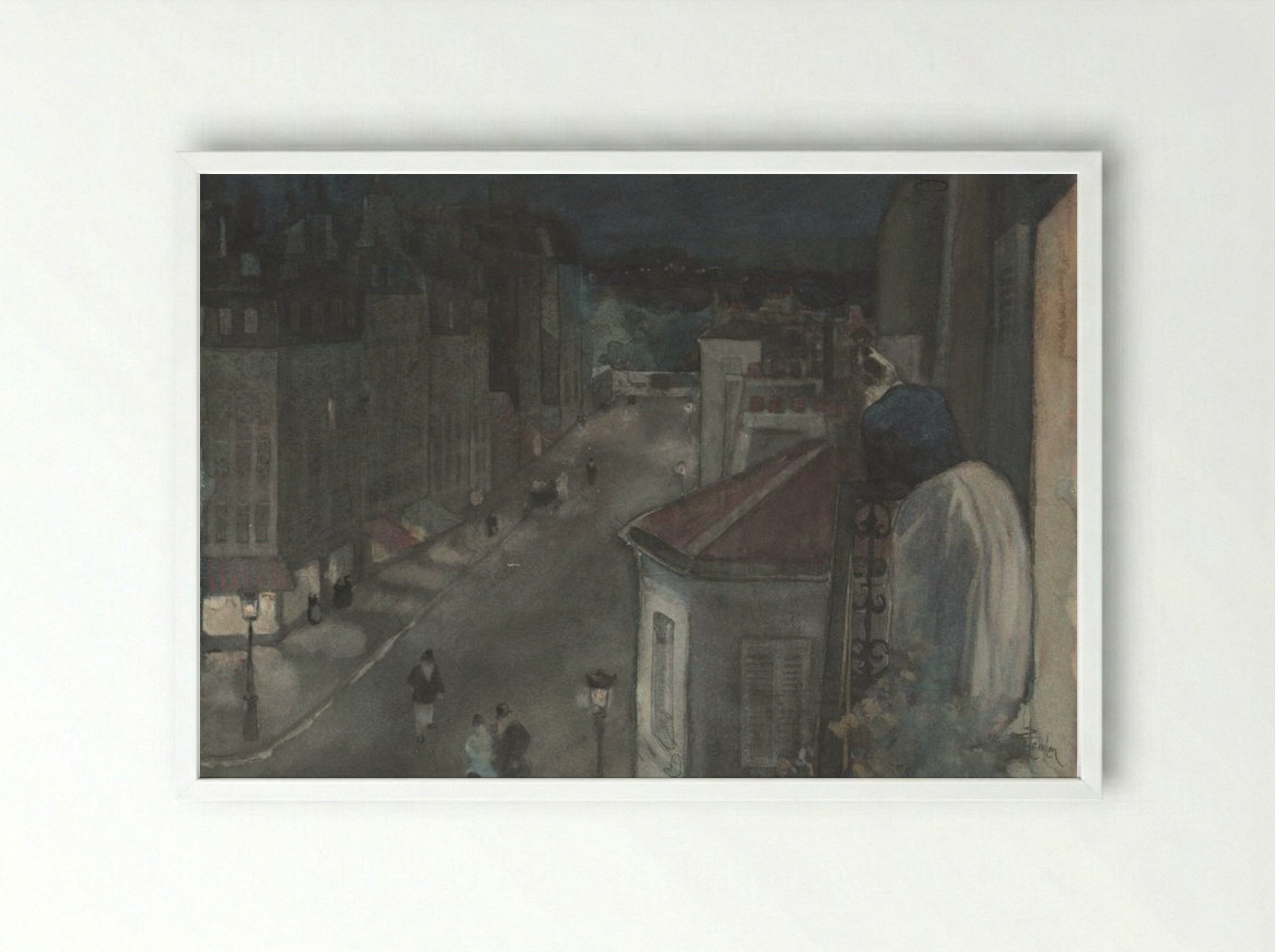 From the Sixth Floor - Théophile Alexandre Steinlen - Framed Print White