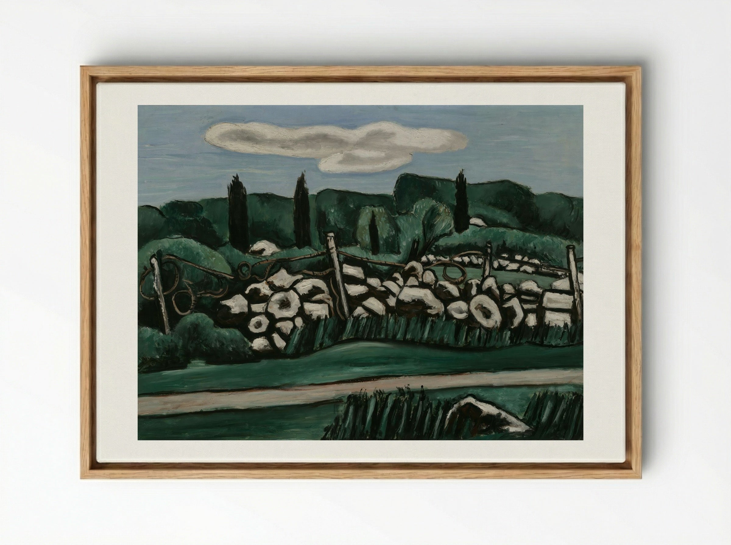 The Last Stone Walls, Dogtown - Marsden Hartley - Framed Canvas Wood