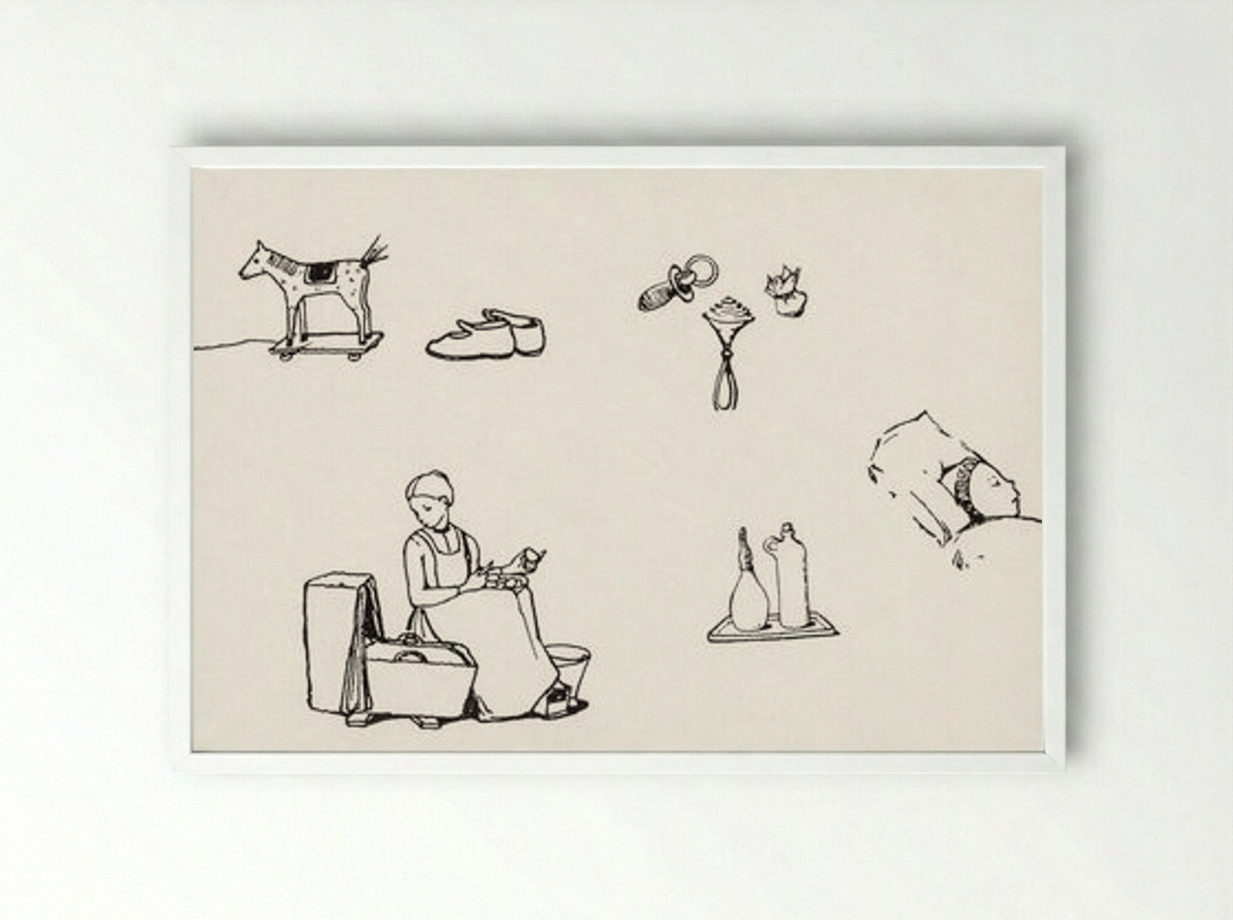 Icons of Childhood - Julie de Graag - Framed Print White