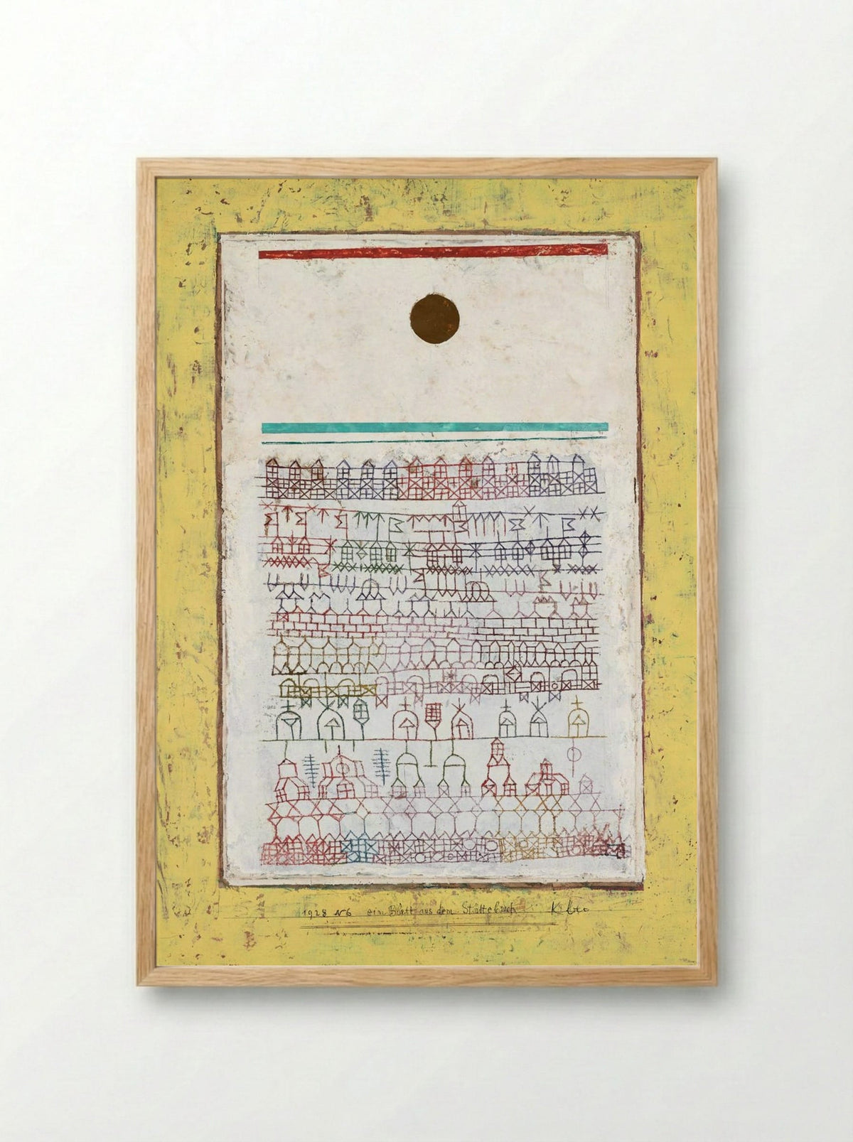 A Sheet from the City Book - Paul Klee - Framed Print Wood