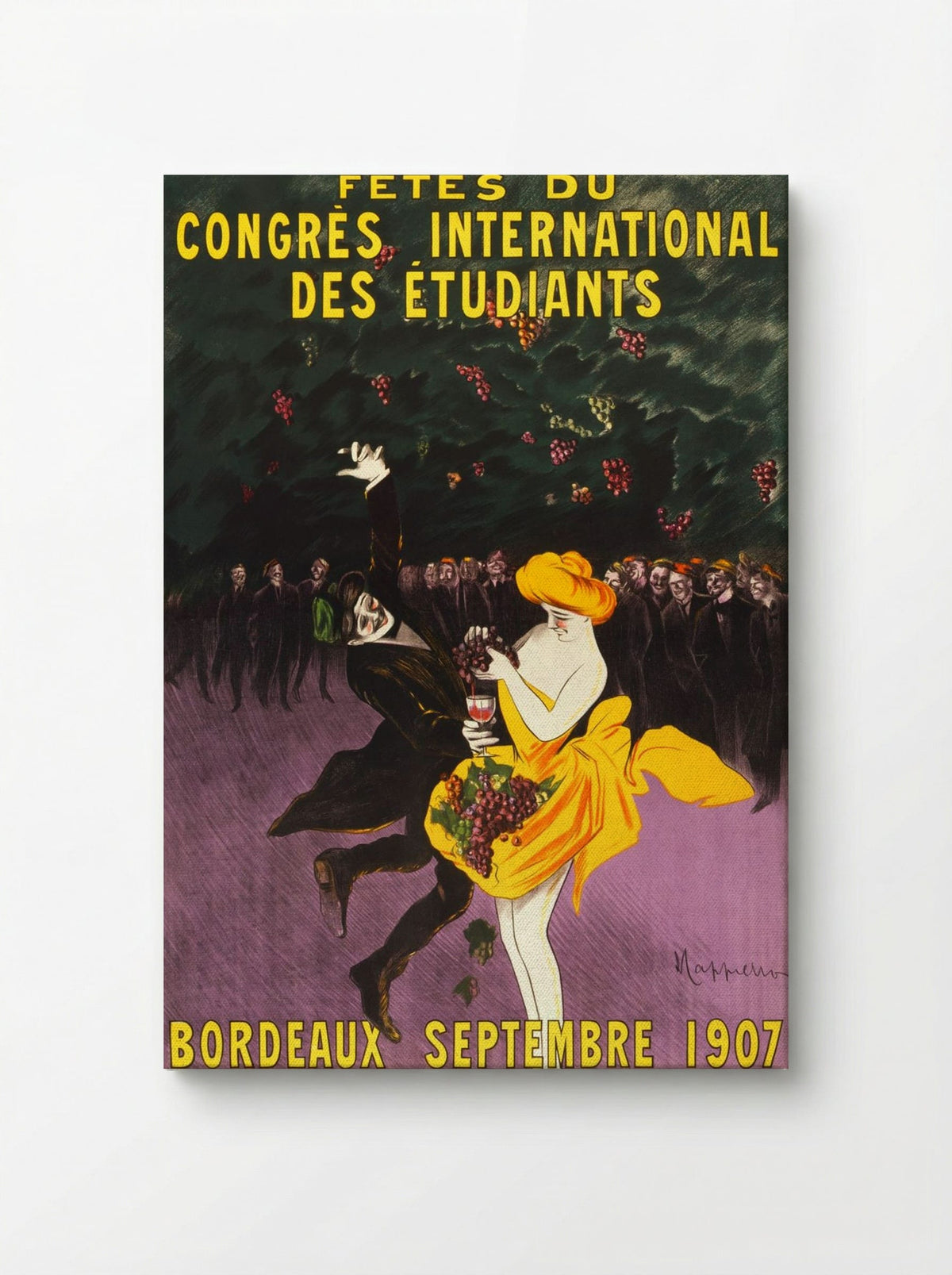 Celebrations of the International Student Congress, Bordeaux, 1907 - Leonetto Cappiello - Canvas