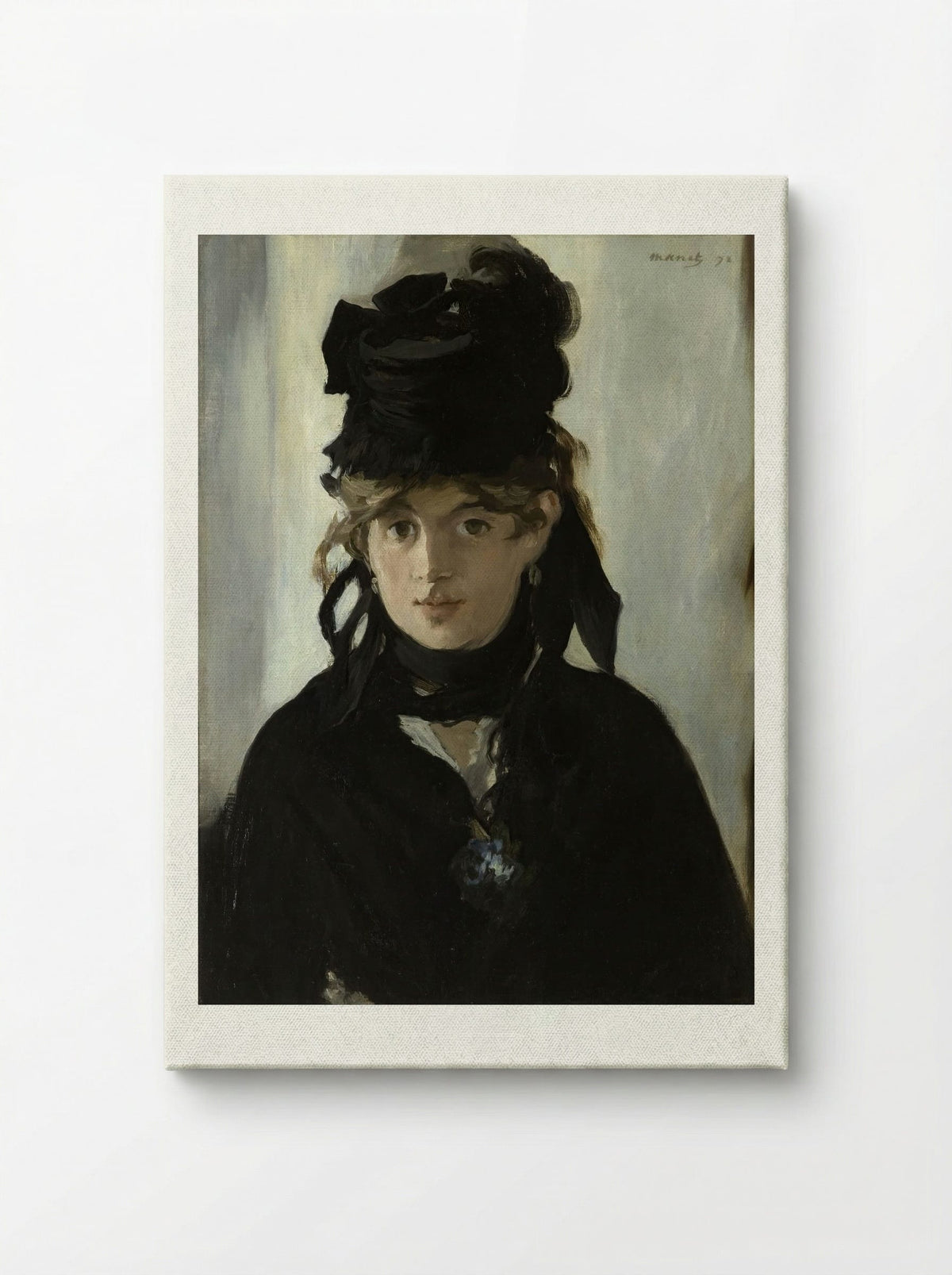Berthe Morisot With a Bouquet of Violets - Édouard Manet - Canvas