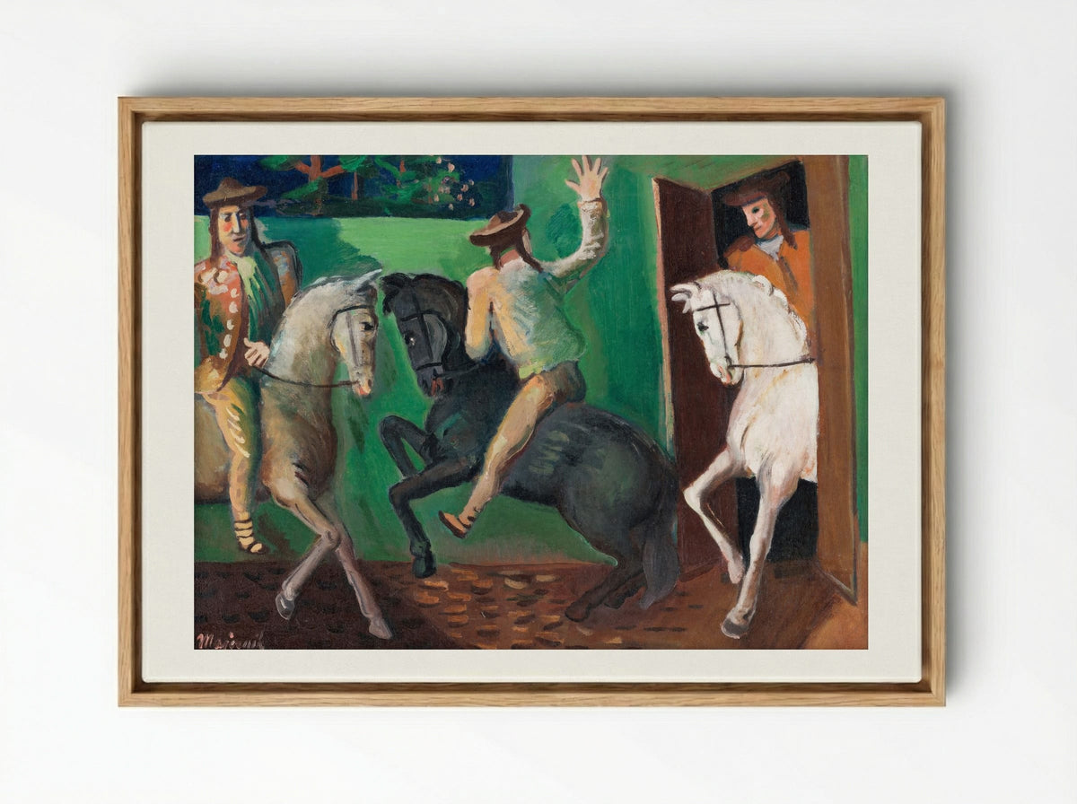 Riders on Horses - Cyprián Majerník - Framed Canvas Wood
