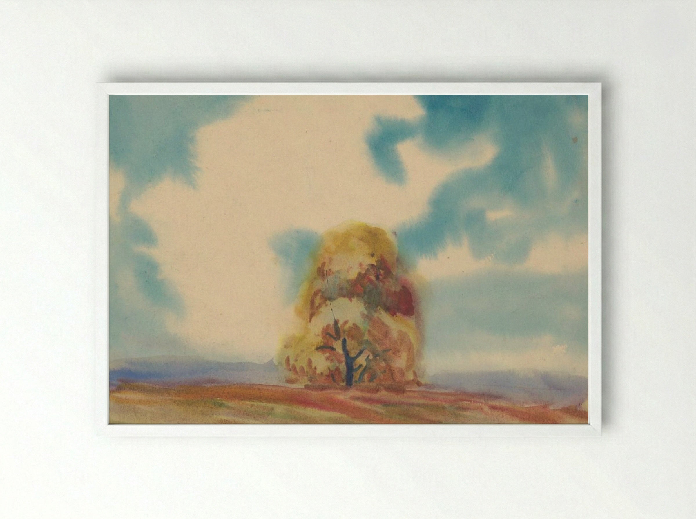 Autumn Tree - Zolo Palugyay - Framed Print White