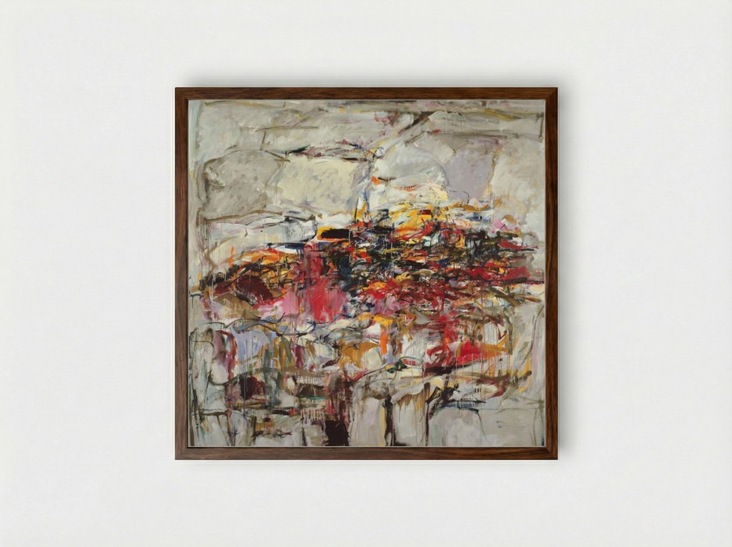 City Landscape - Joan Mitchell - Framed Print Dark Wood