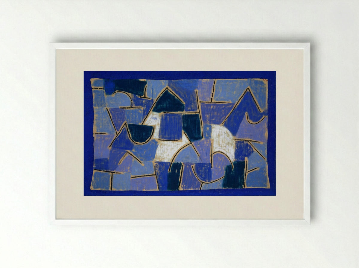 Blue Night - Paul Klee - Framed Print White