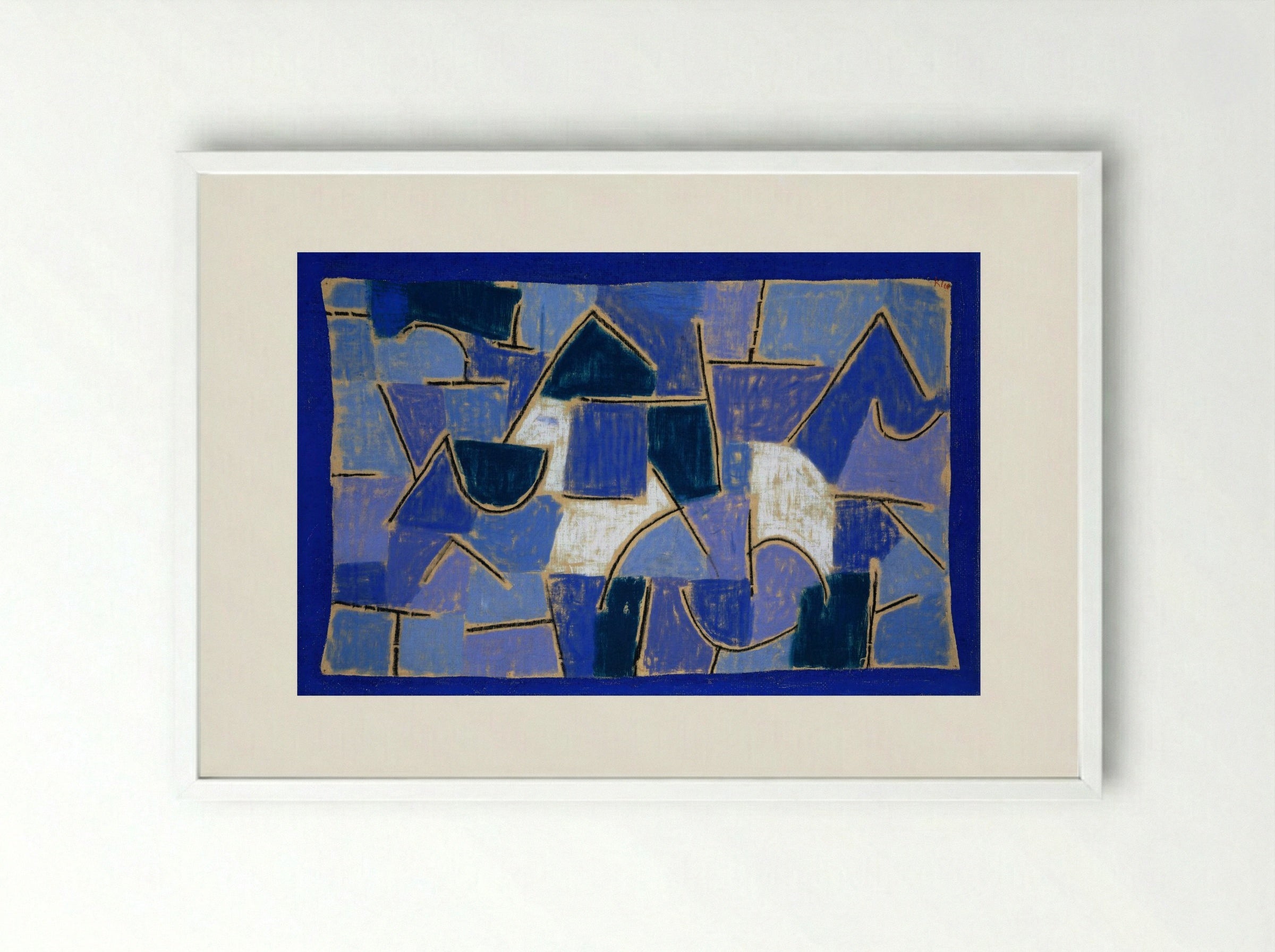 Blue Night - Paul Klee - Framed Print White