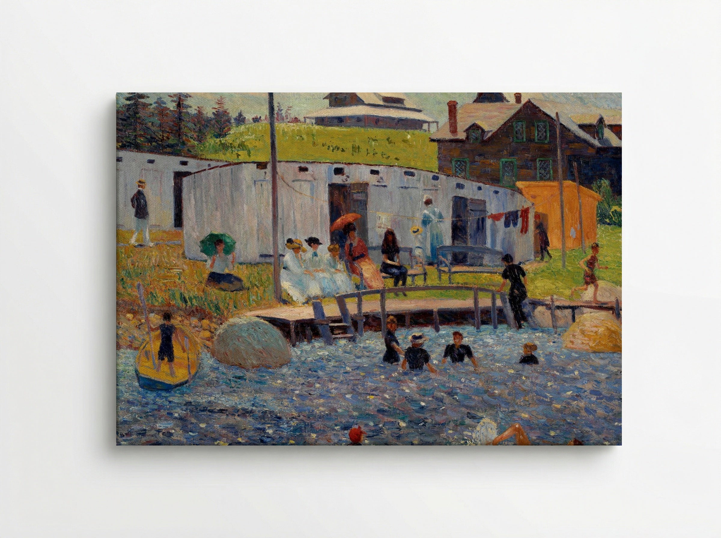 The Bathing Hour, Chester, Nova Scotia - William James Glackens - Canvas